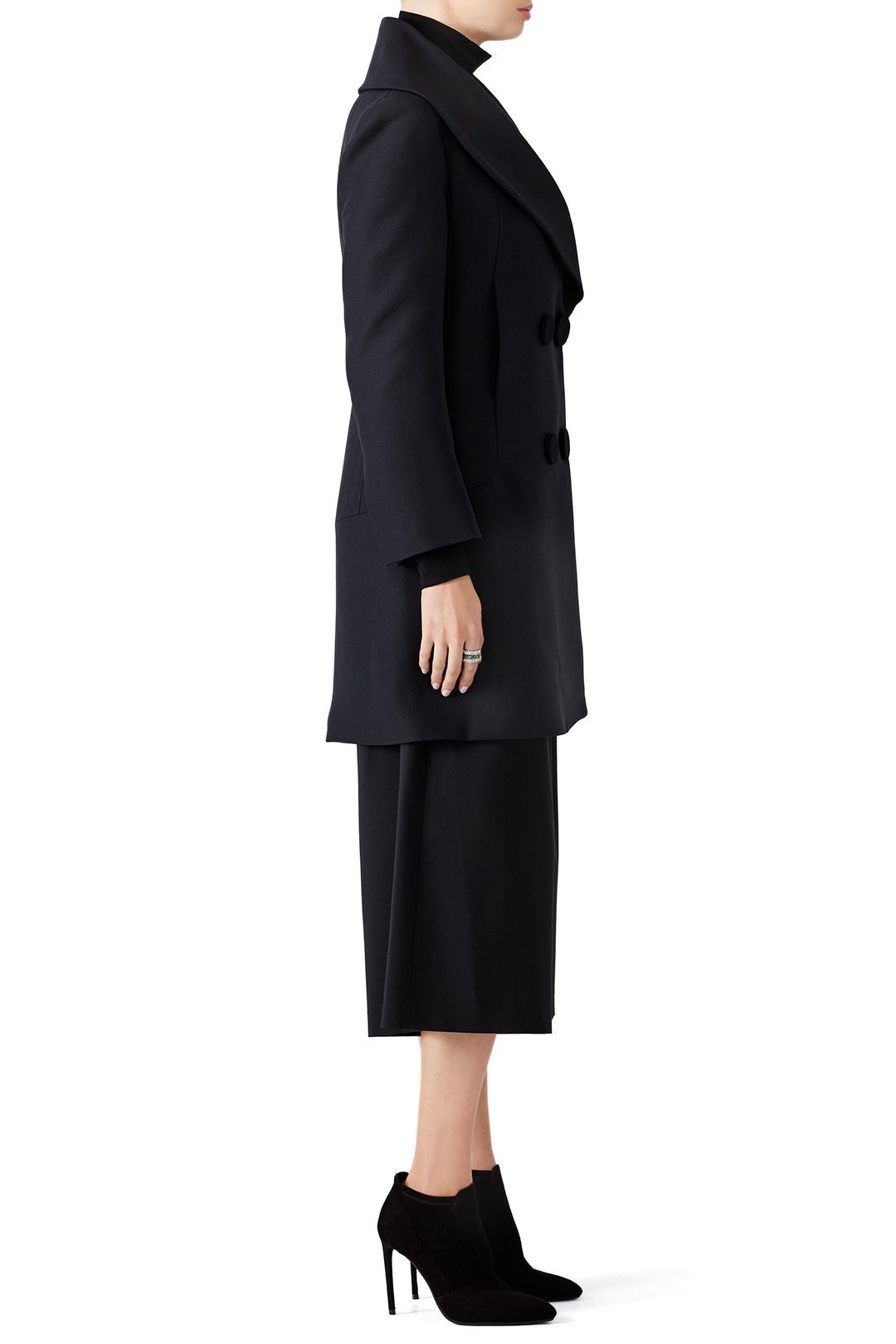 Black Shawl Collar Coat by DEREK LAM 1
