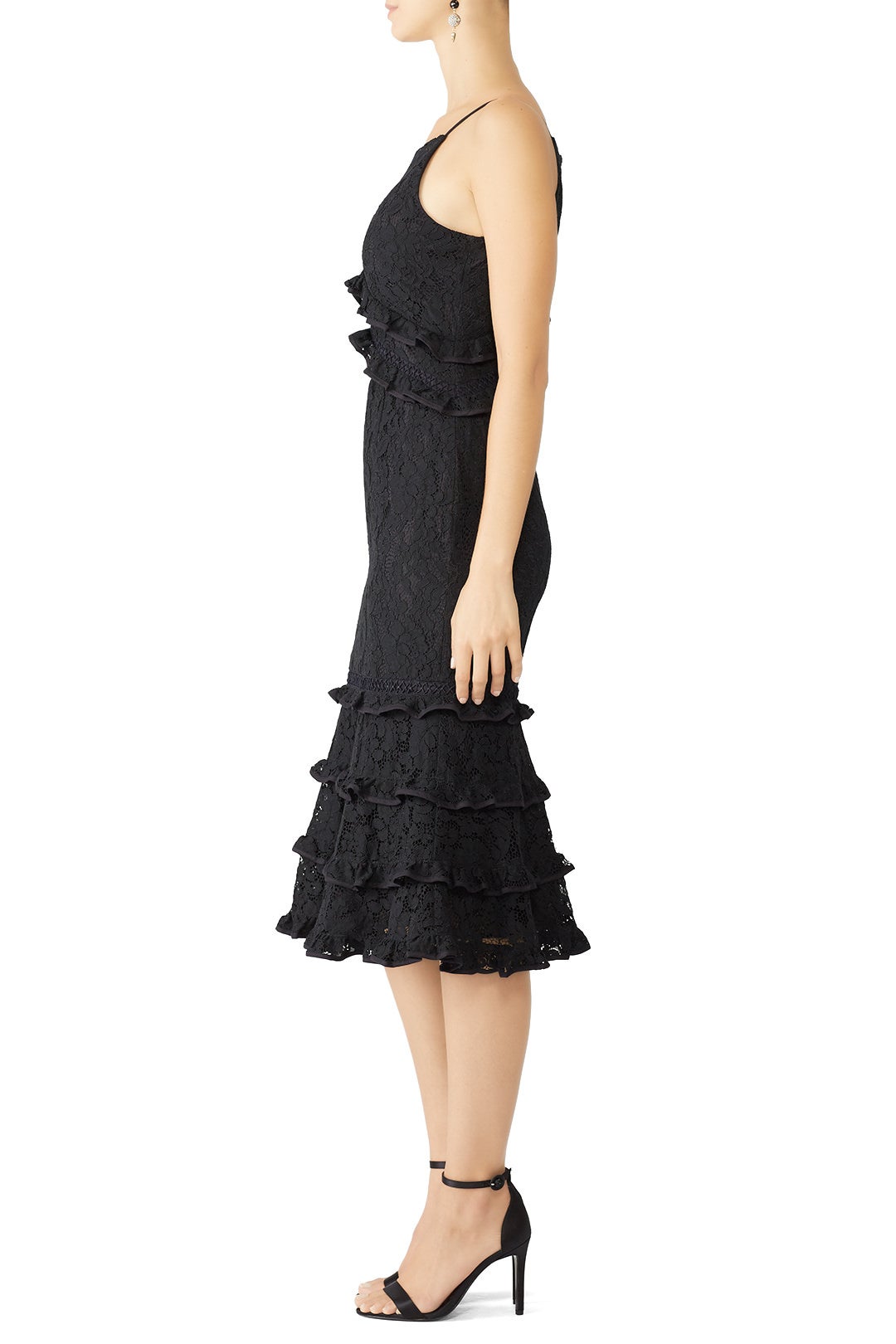 Black Catch Me Lace Midi Dress by Keepsake 2