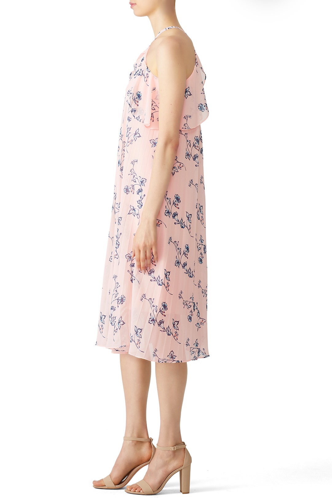 Pink Floral Halter Dress by Shoshanna 2