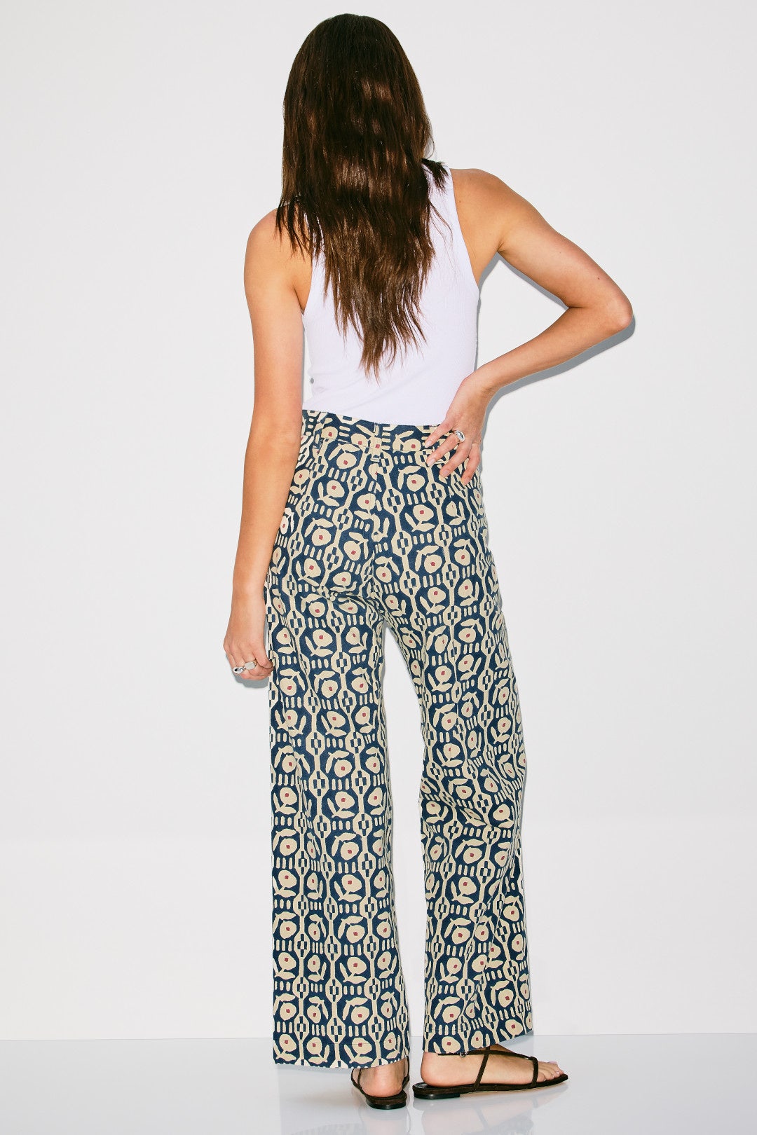 Boss Pants in Folk Print by SZ Blockprints 2