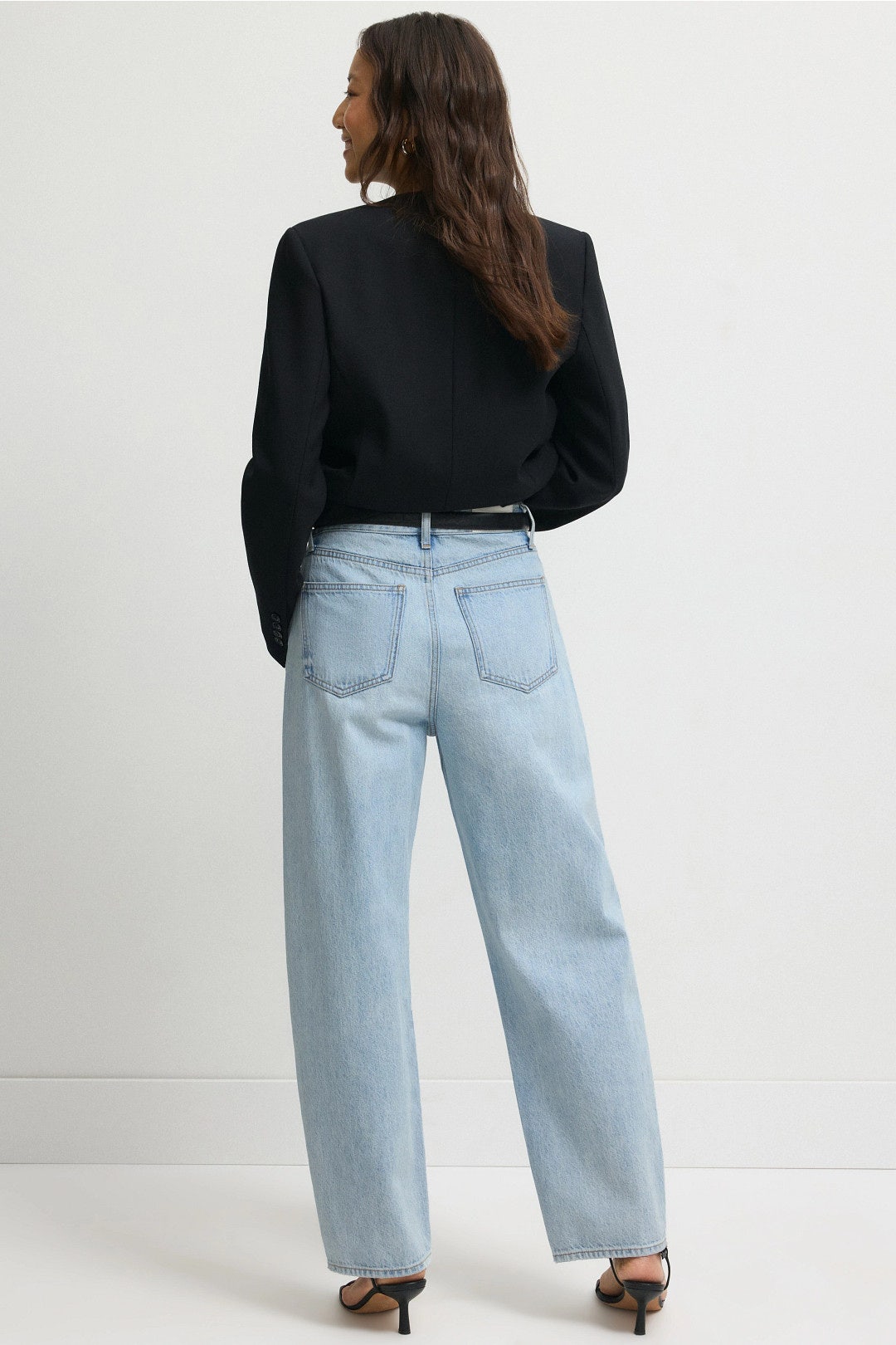 Wes Light Wash Barrel Jeans by PISTOLA 2