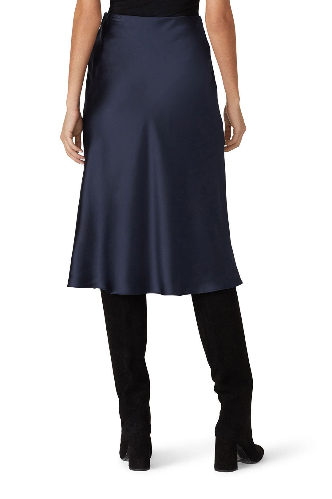Navy Charmeuse Skirt by Lauren Ralph Lauren 1