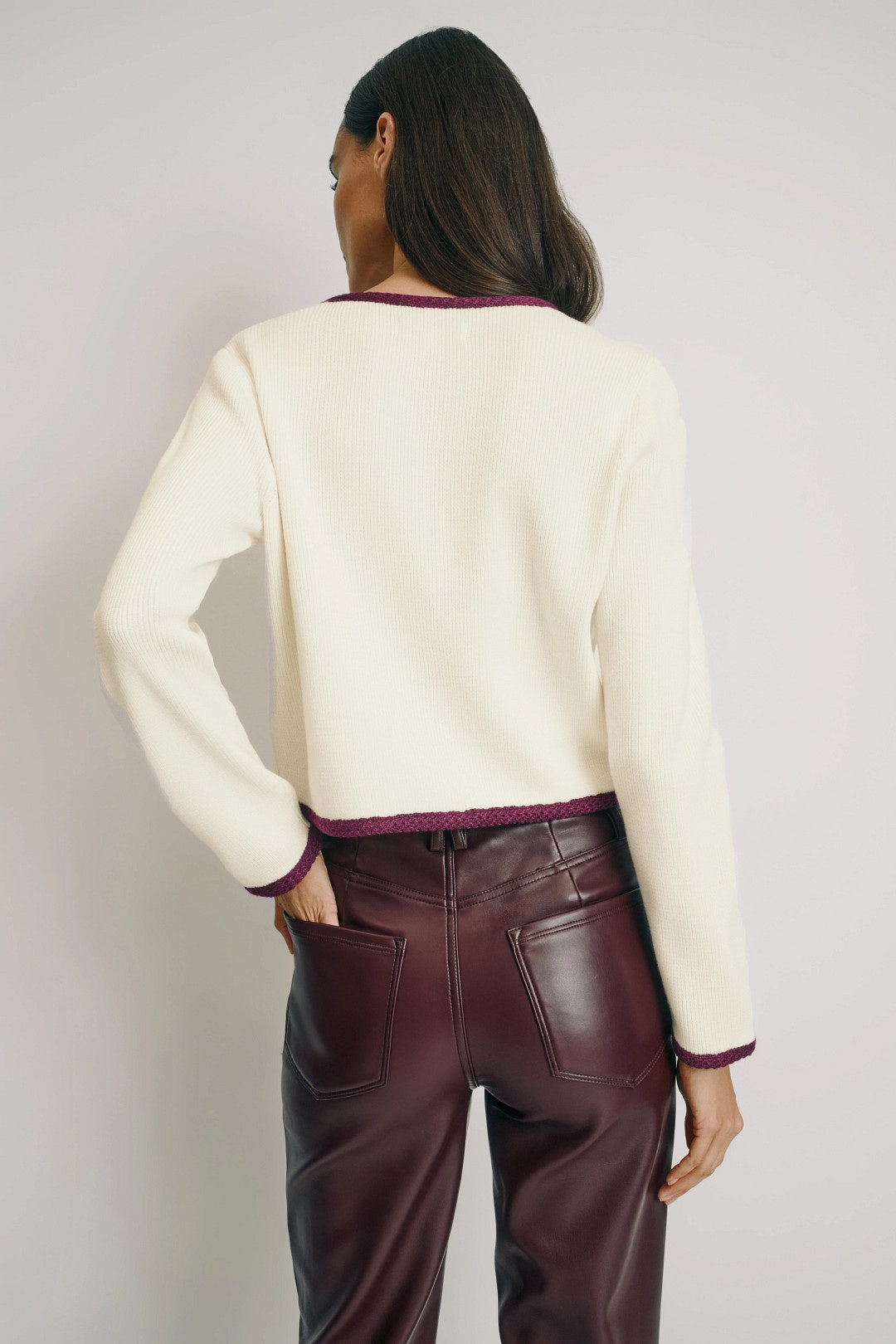 Contrast Piping Cardigan by Derek Lam 10 Crosby x RTR 2