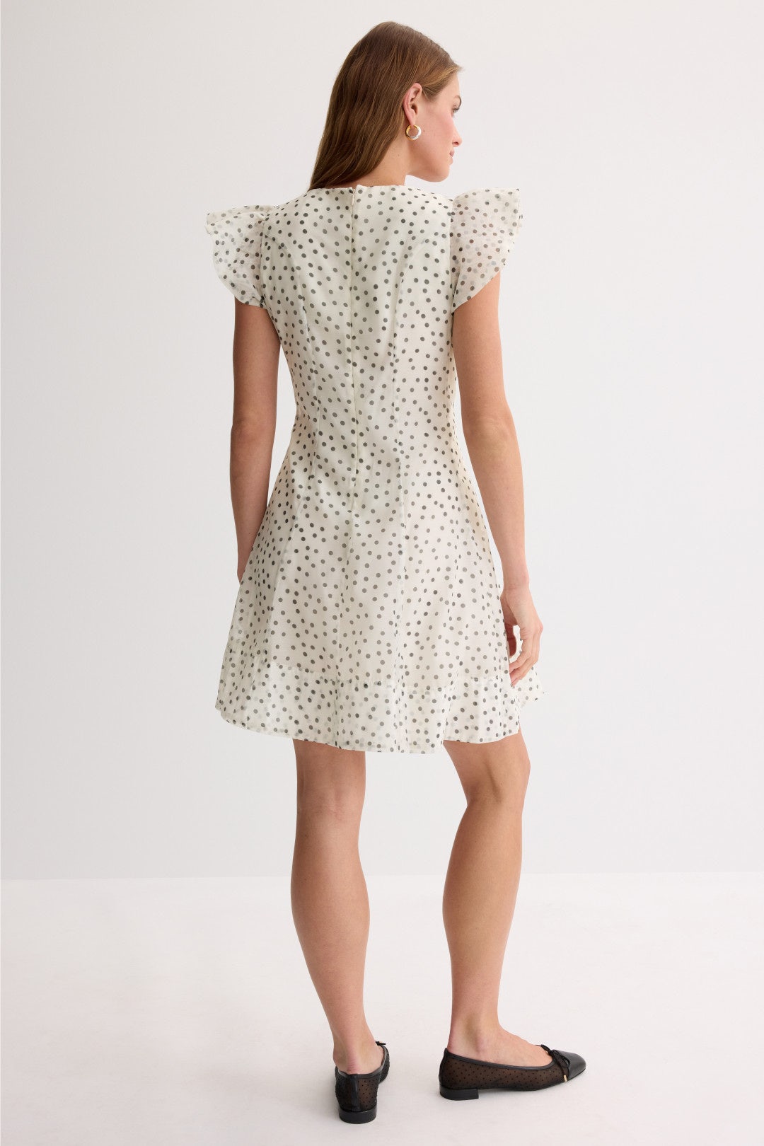 Tie Waist Flutter Sleeve Dress by CeCe 2