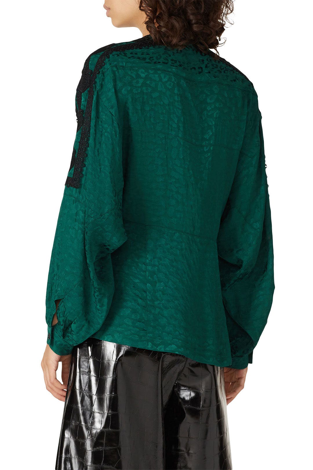 Lace Trim Python Zip Top by Koché x RTR 1