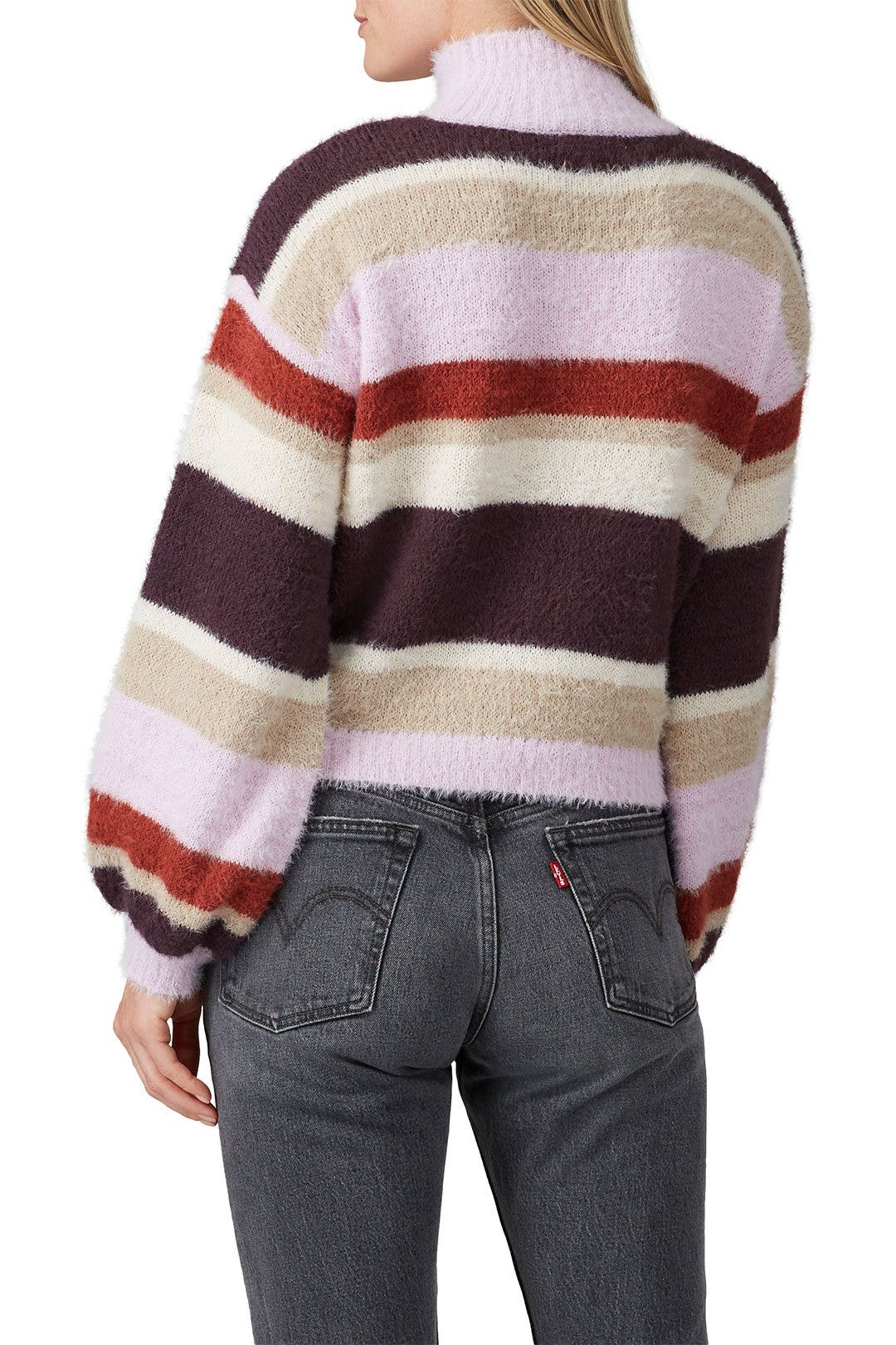 Multi Striped High Neck Sweater by Louna 1