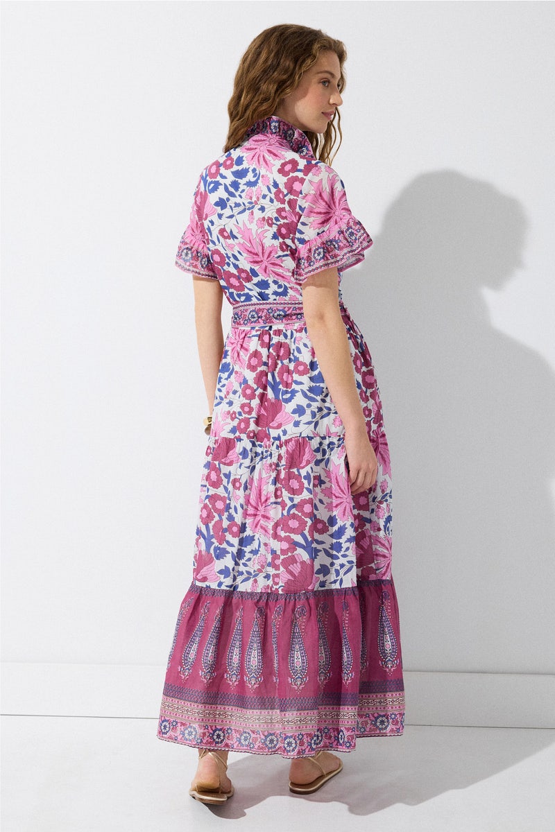 ana tapestry midi dress Farm Rio Active Ana Tapestry Strapless Midi Dress - Ana Tapestry Pink