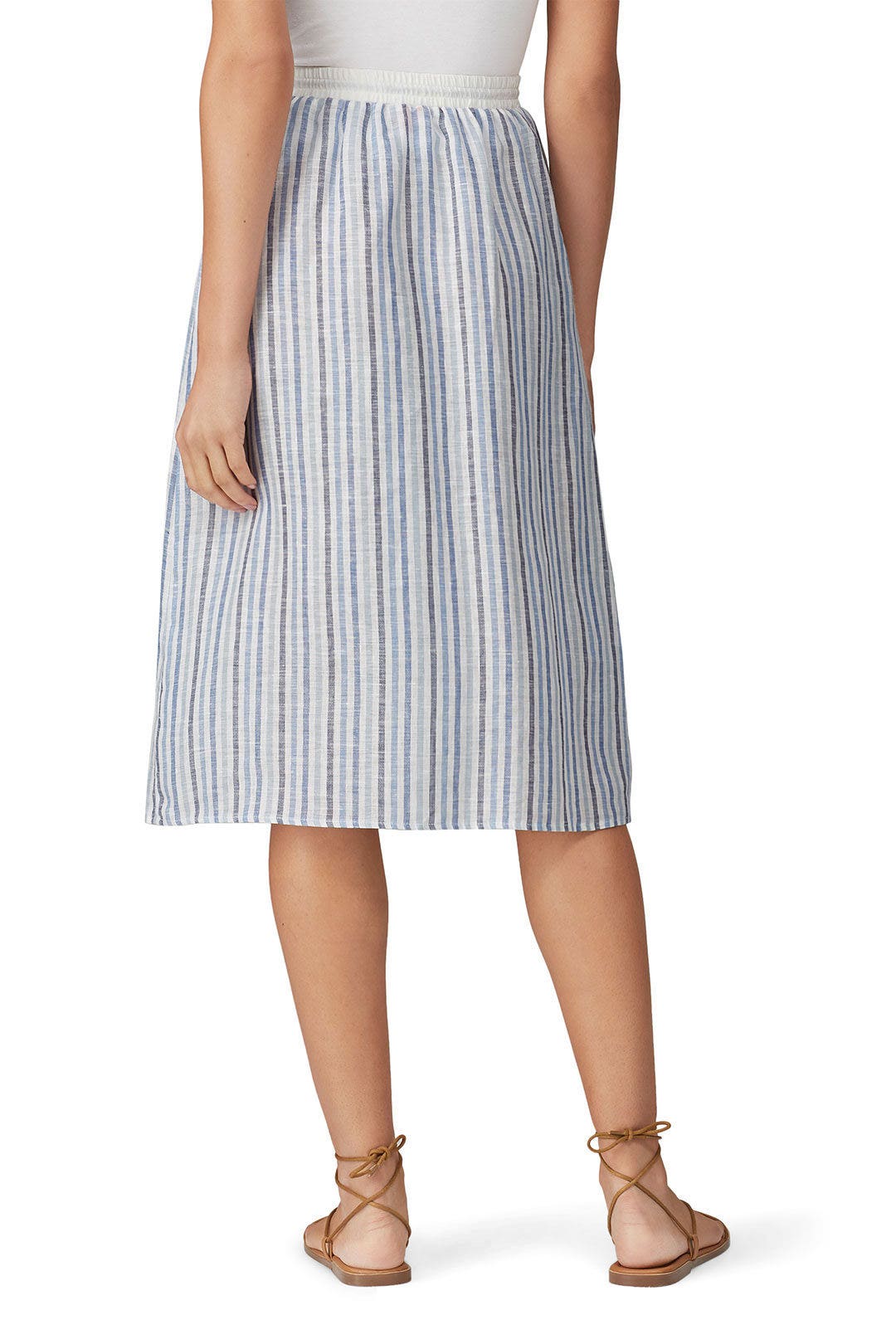 Stripe Knee Length Skirt by sita murt 2