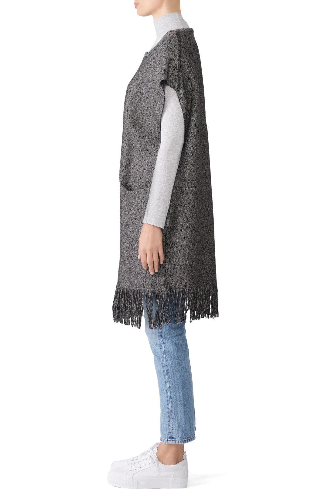 Long Fringe Vest by Michael Stars 2