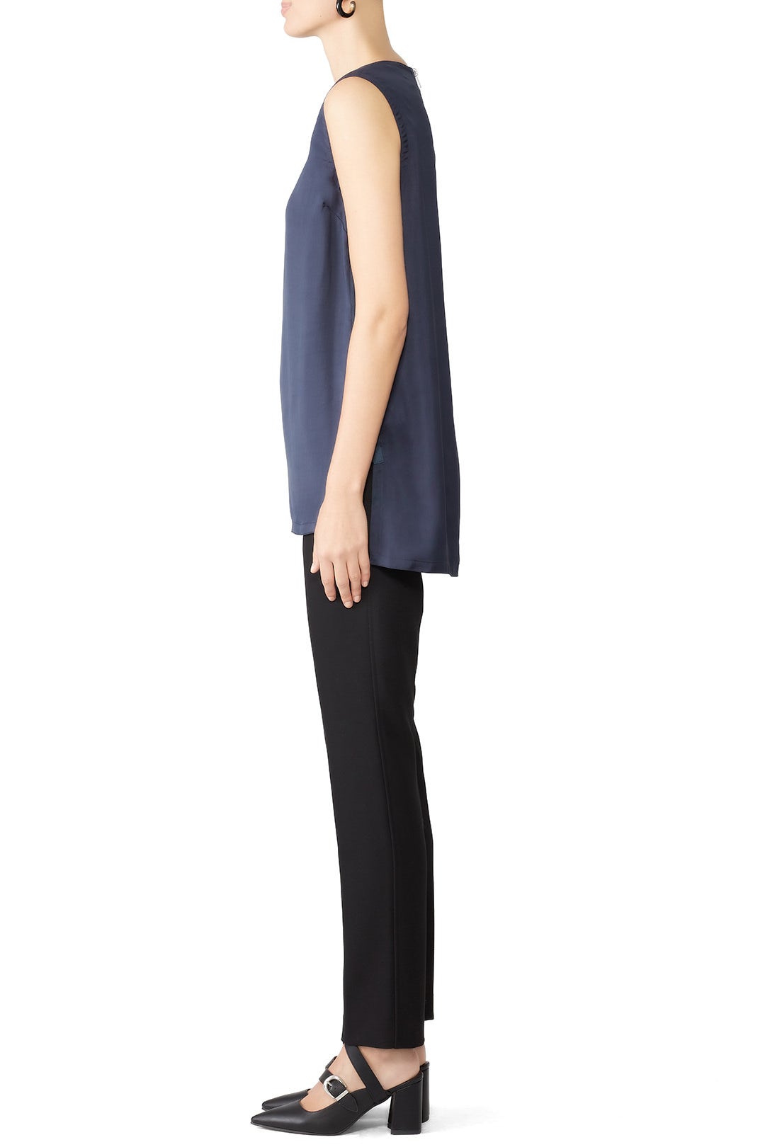 Navy Sleeveless Tank by Victor Alfaro 1