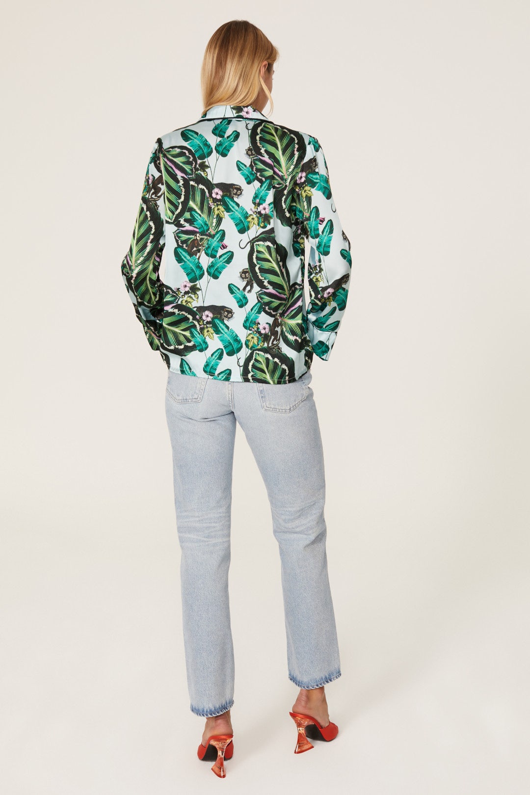 Tropical Palm Pajama Shirt by LoboRosa 2