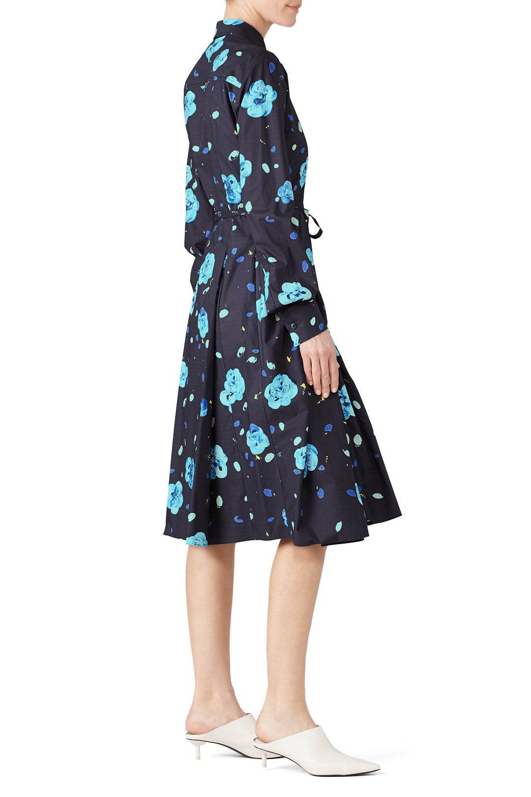 Floral Long Sleeve Shirtdress by Marni 2