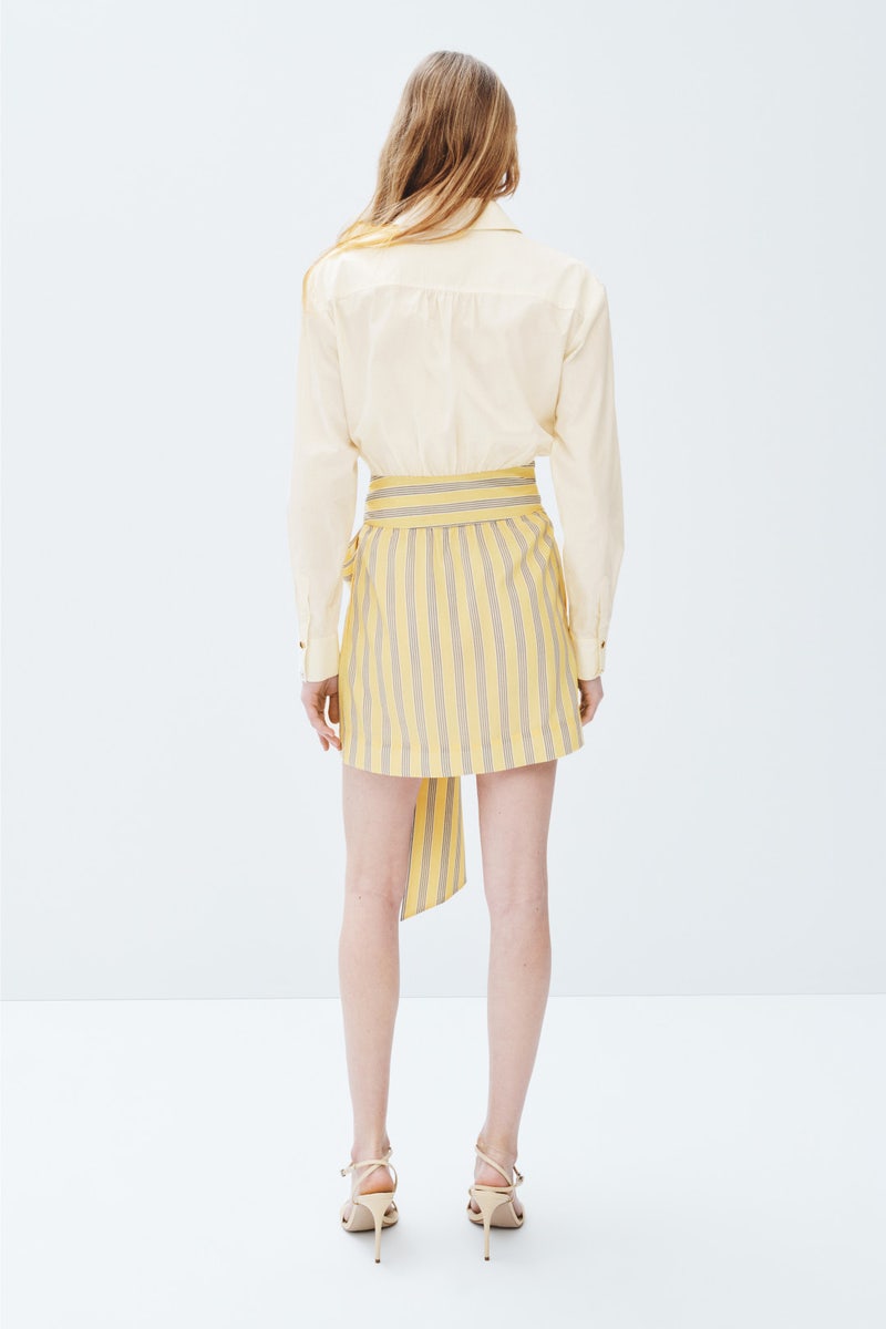 Solid and Striped Bow Shirt Dress by TOCCIN X RTR - Photo 2