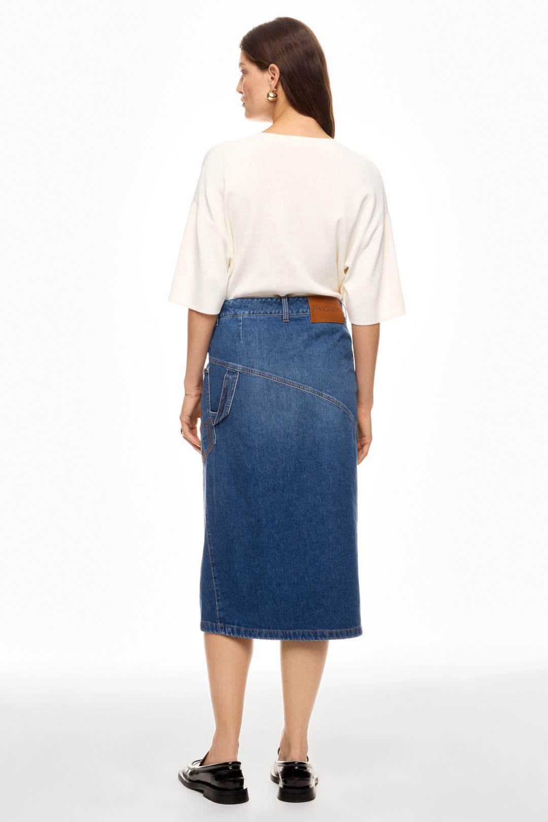 ワンピース JW ANDERSON Women Mid Skirts DR0328PG1116 730 PURPLE JW Anderson Asymmetric Draped Cotton Mini Skirt | Purple