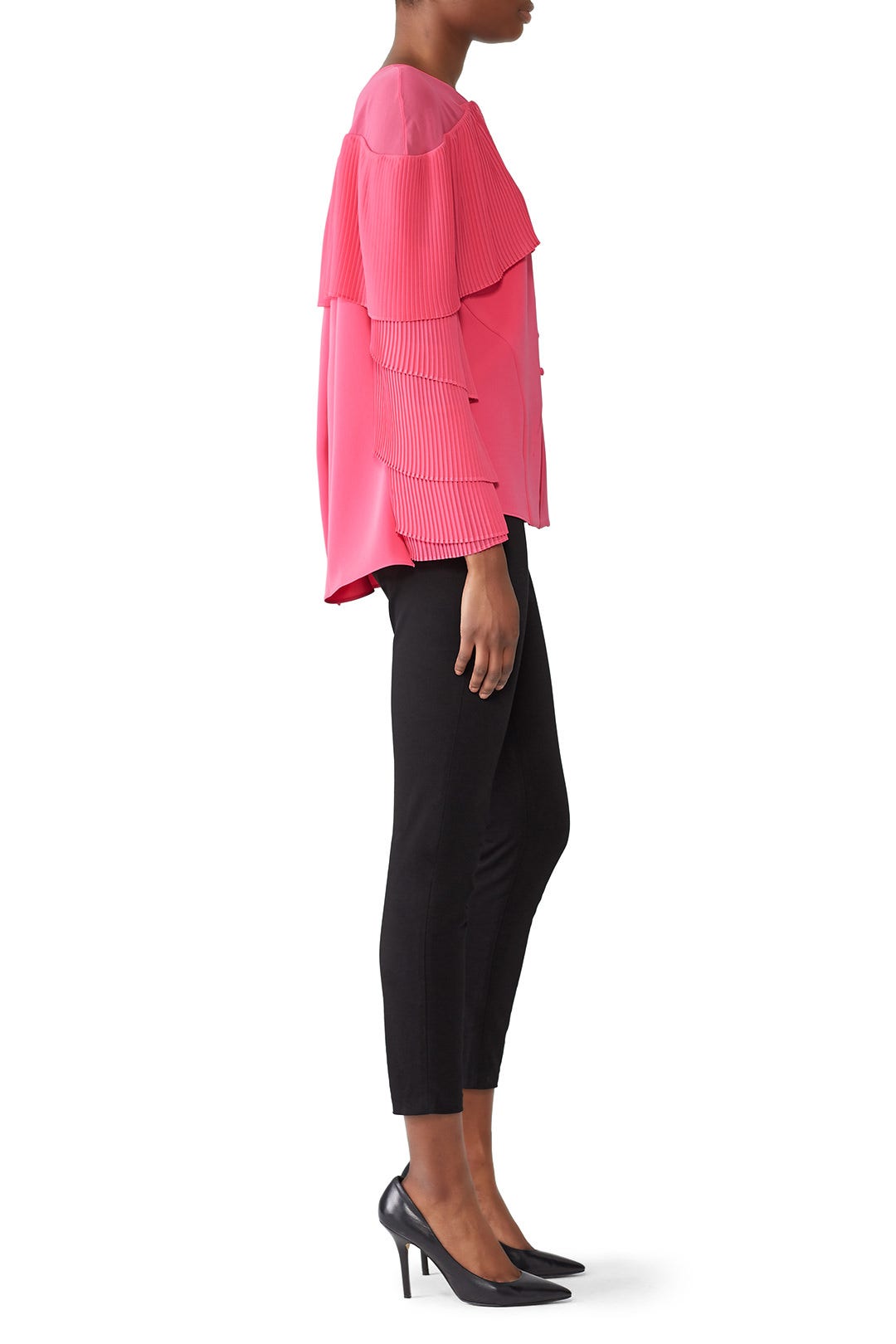 Pink Pleated Sleeve Blouse by Prabal Gurung x RTR 1