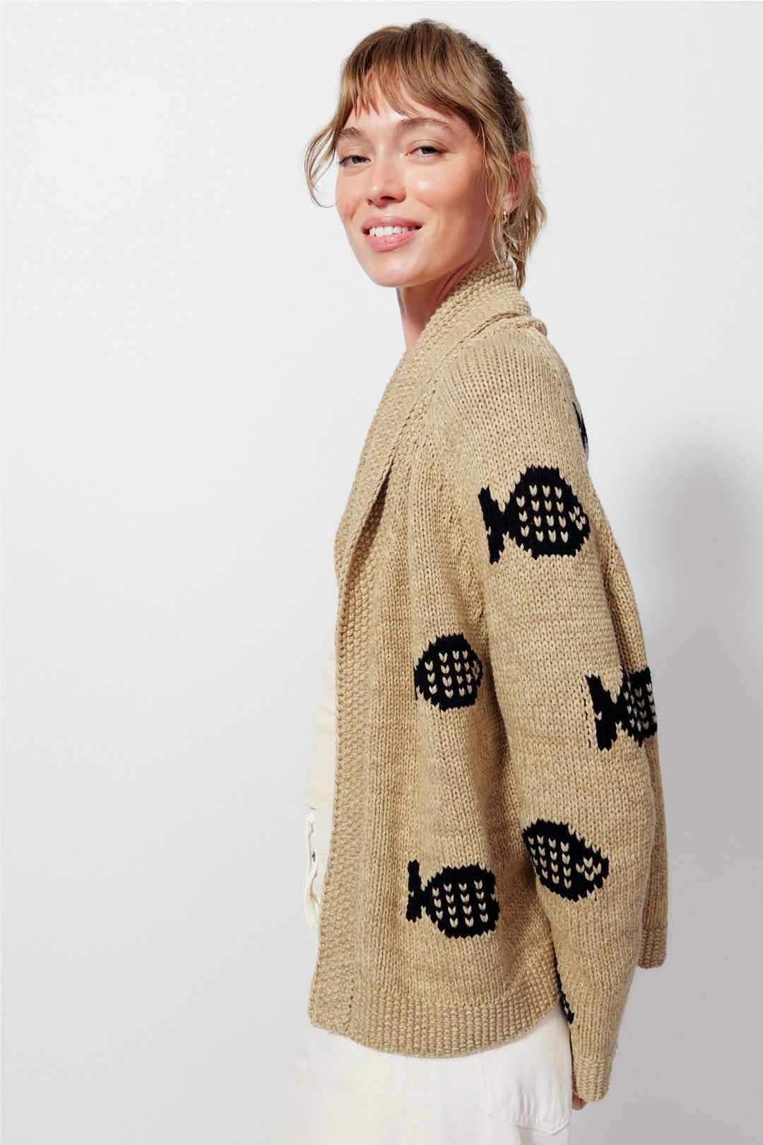 Swimming Fish Lodge Cardigan by The Great. 1