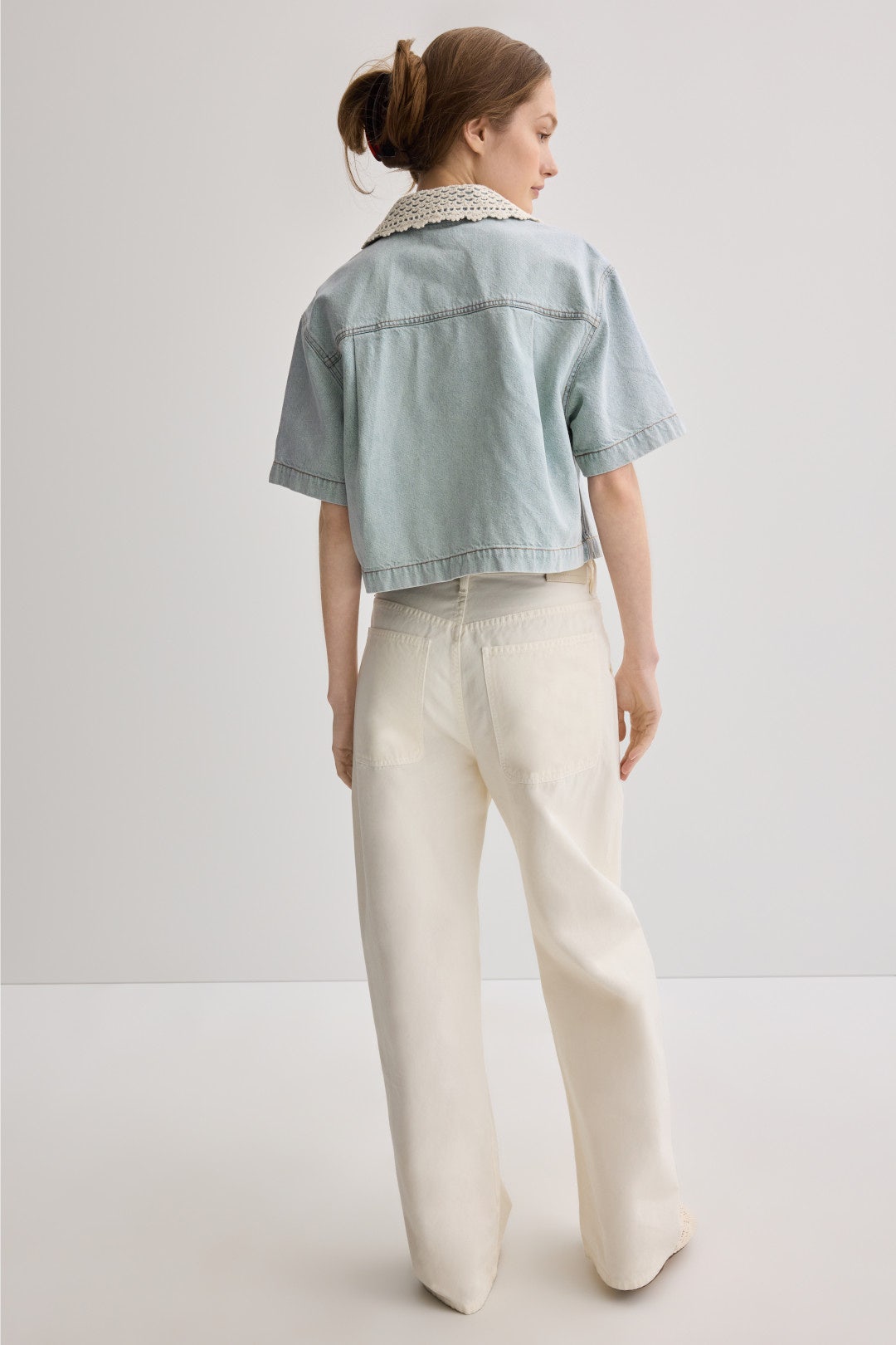 Crochet Collar Shirt by FRAME 2