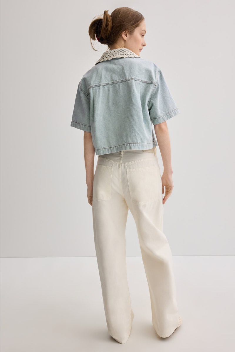 Crochet Collar Shirt by FRAME - Photo 2