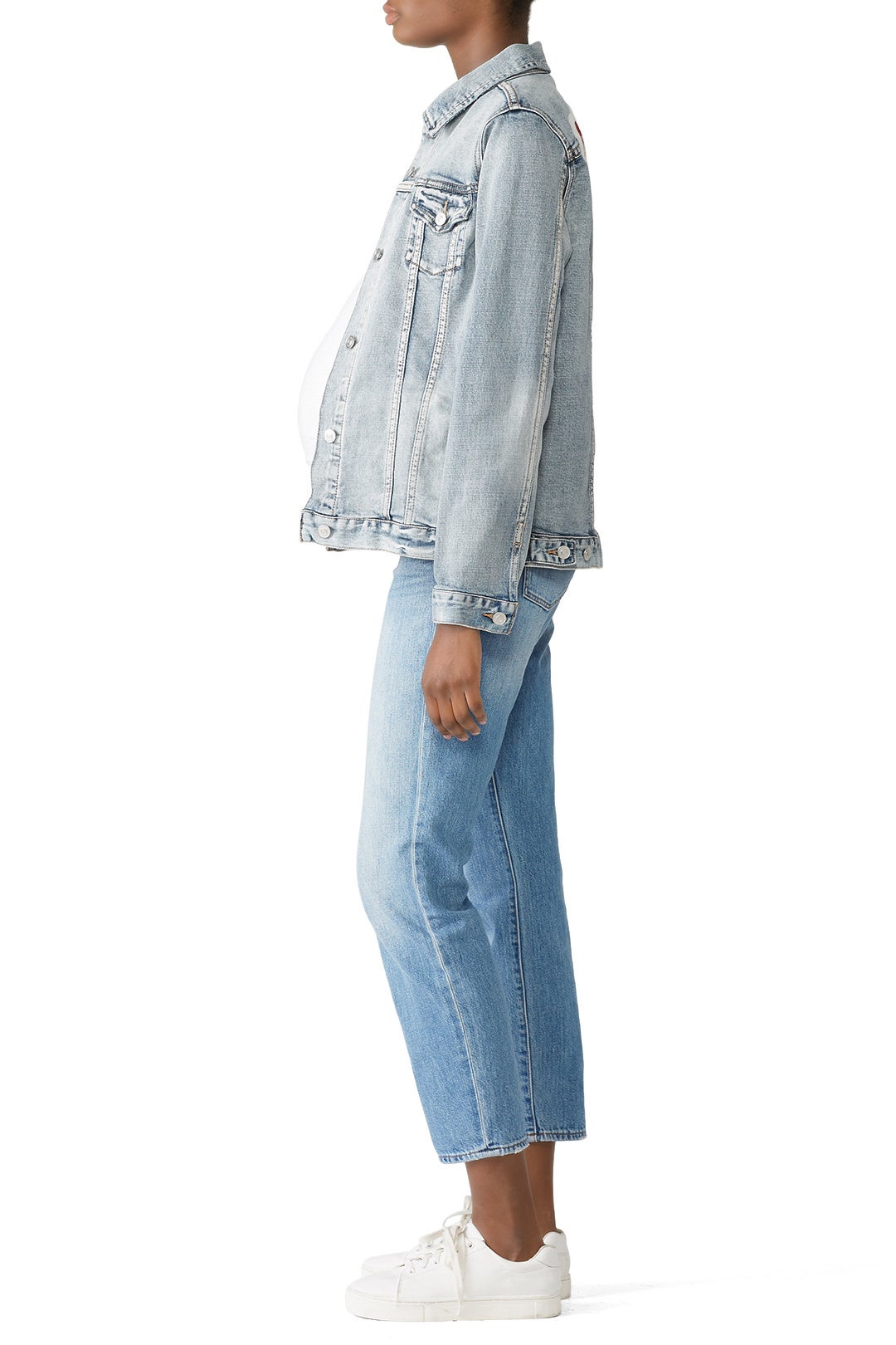 Mama Maternity Denim Jacket by Ingrid & Isabel 2