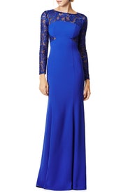 Wrapped in Blue Gown by ML Monique Lhuillier