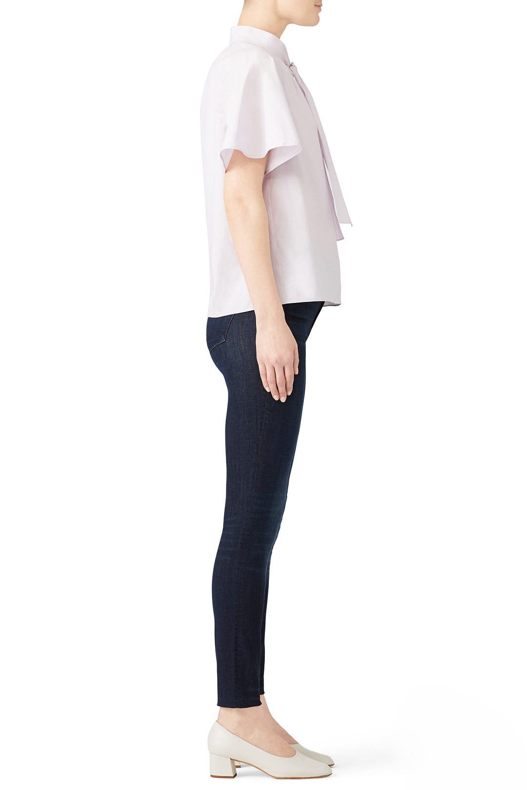 Short Sleeve Poplin Top by Rebecca Taylor NYC 1