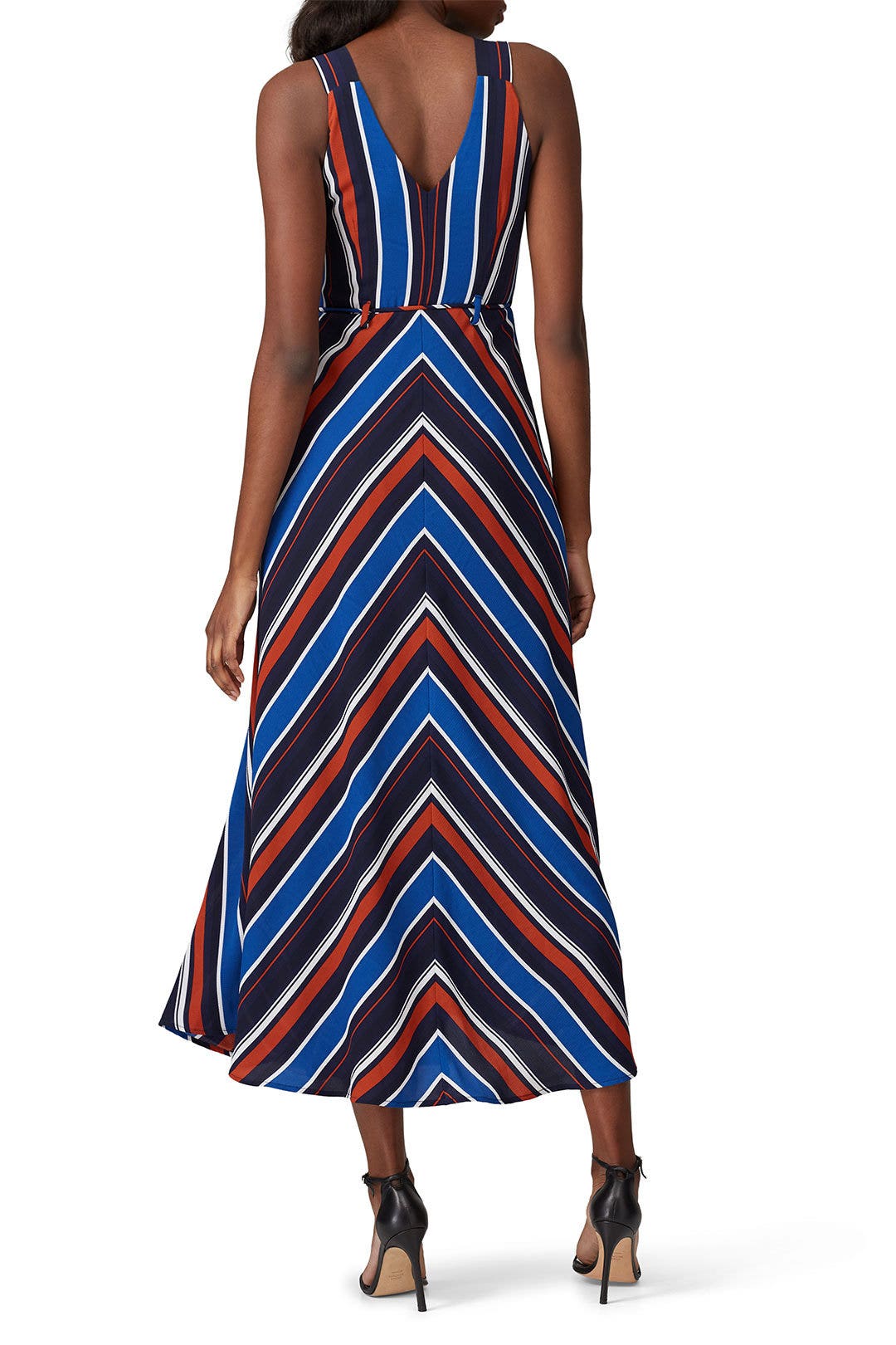 Striped Surplice Wrap Dress by Slate & Willow 2