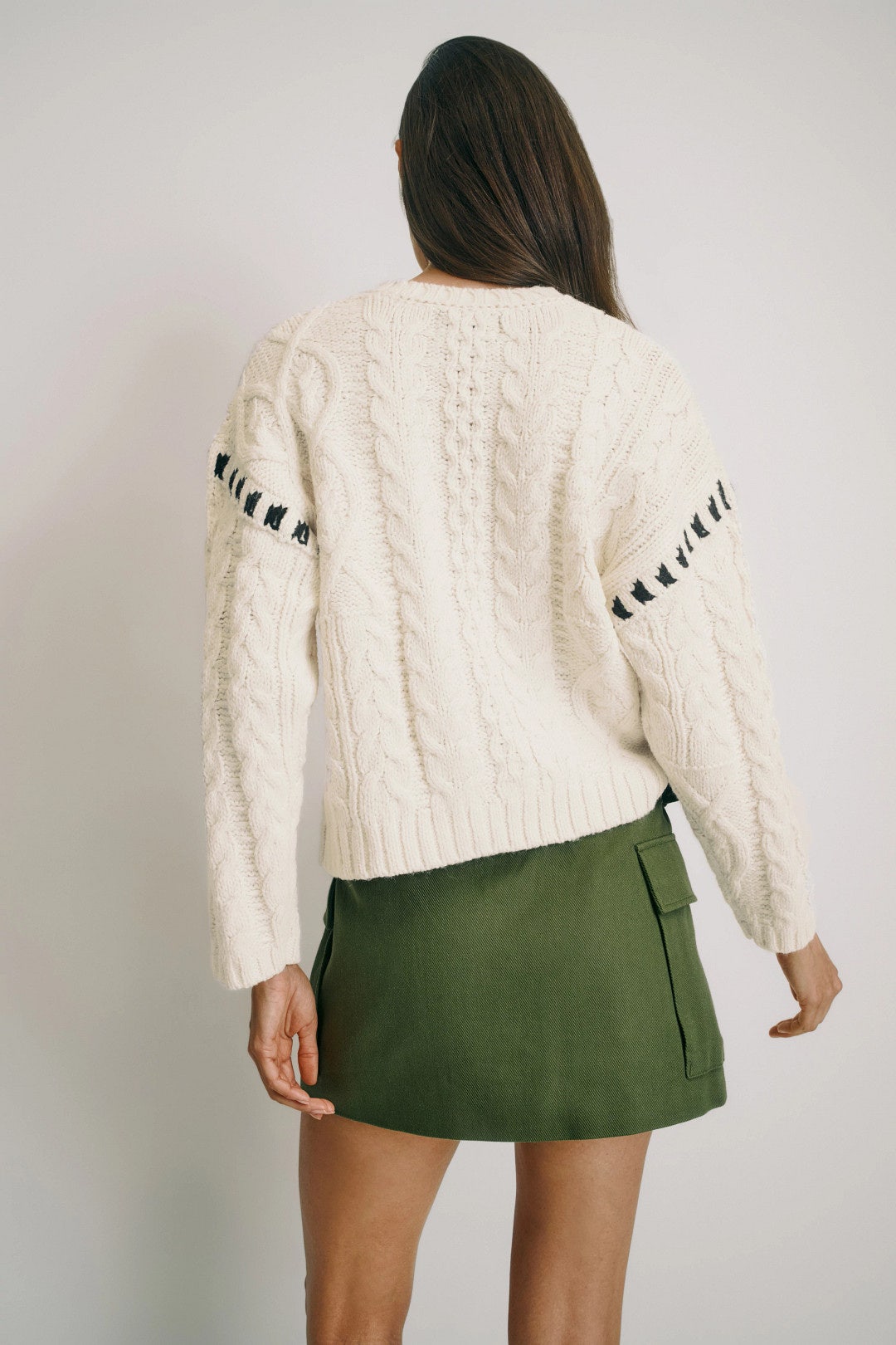 Whipstitch Cableknit Sweater by Layered with Love 2