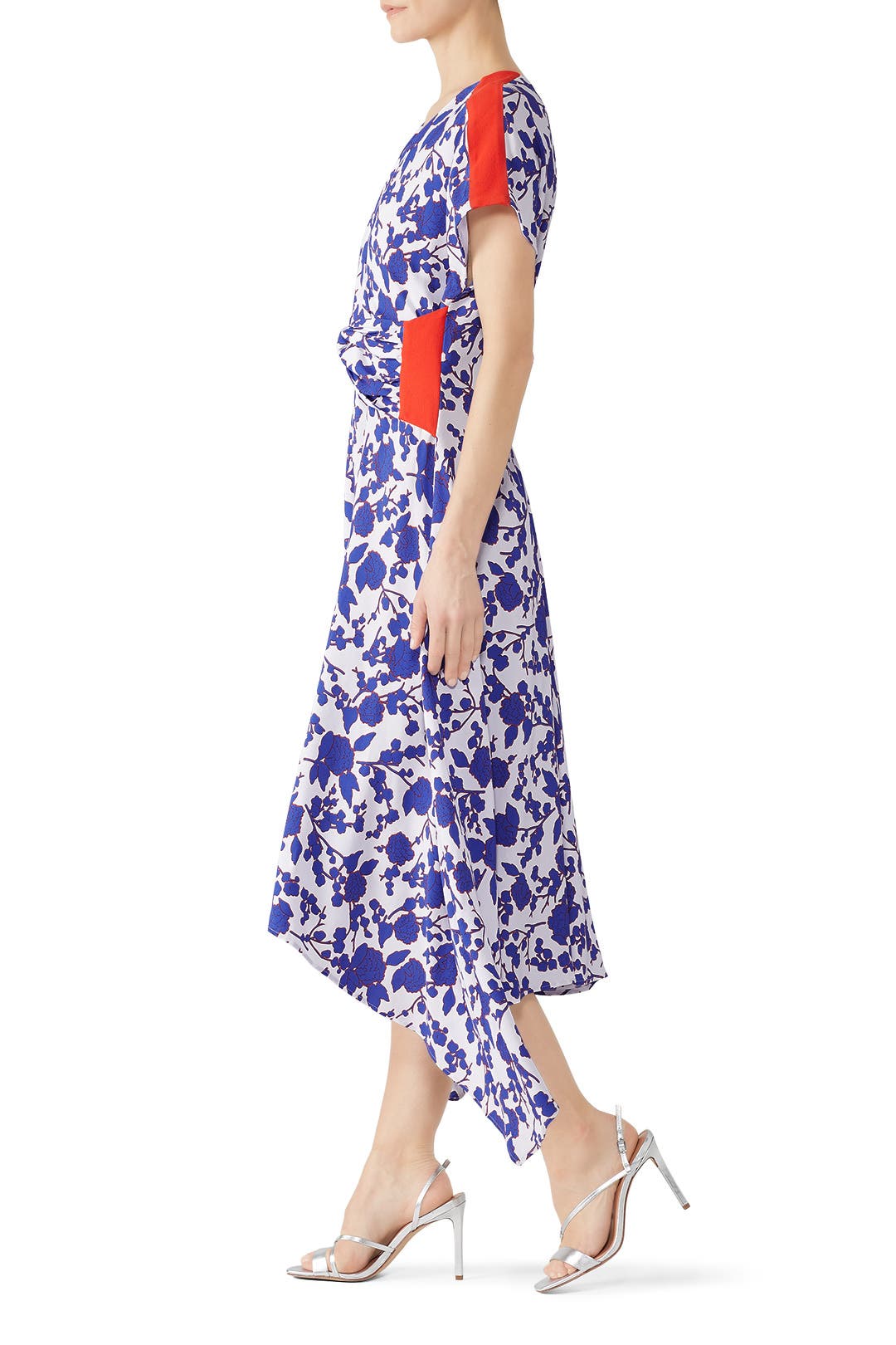 Blue Floral Midi Dress by PINKO | Rent the Runway