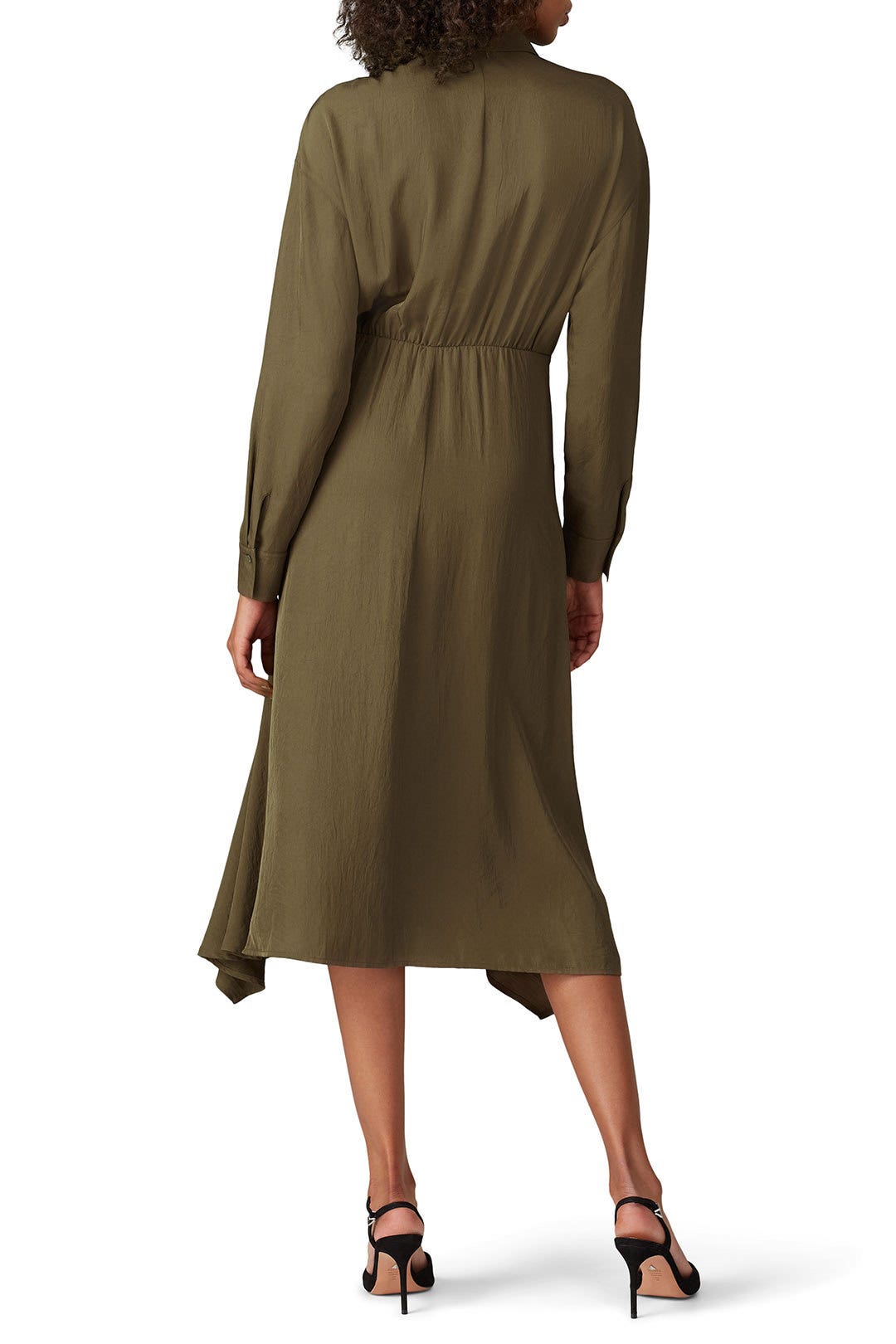 Green Tie Front Shirtdress by VINCE. 1