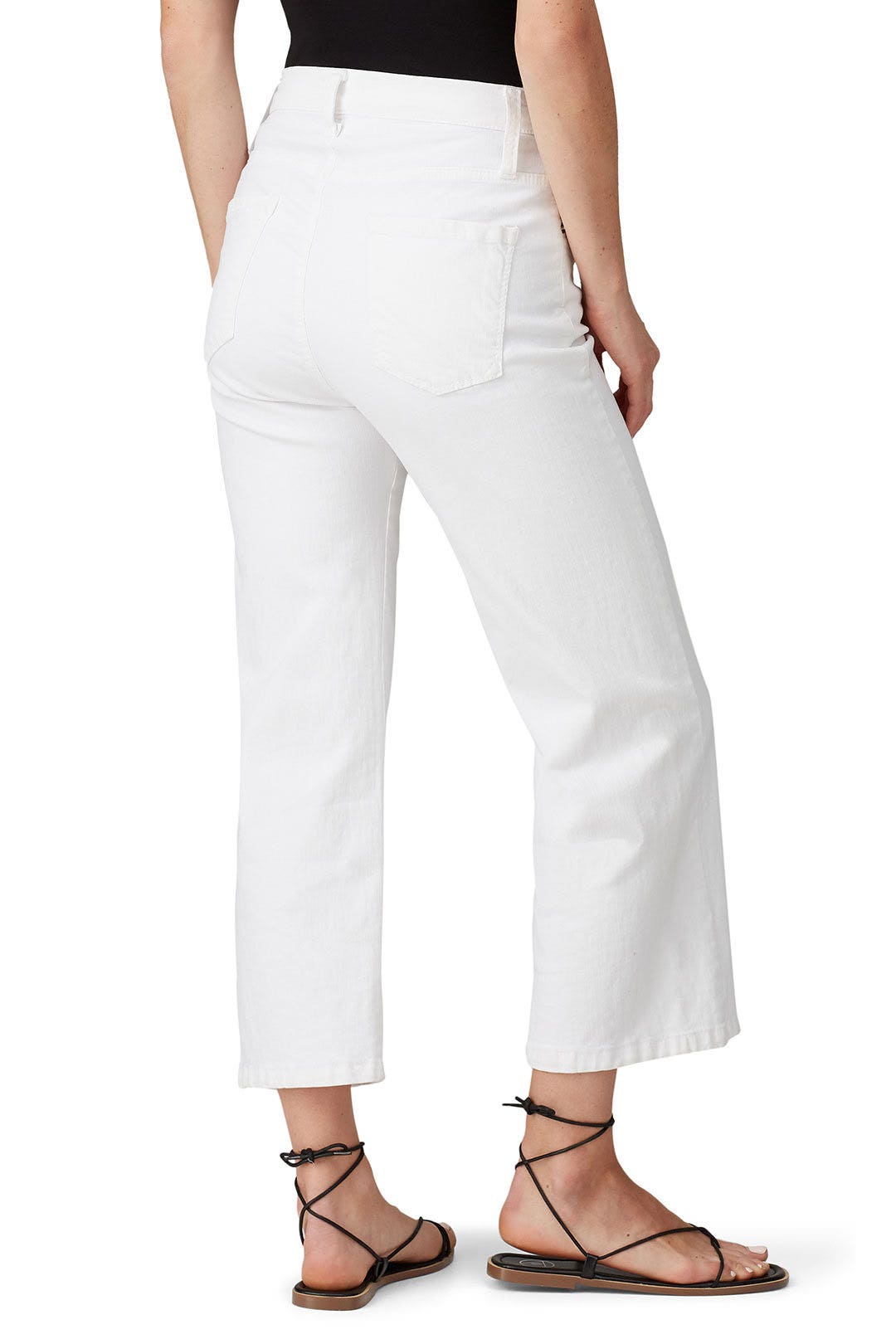 White Cropped Jeans by Fifteen Twenty 2