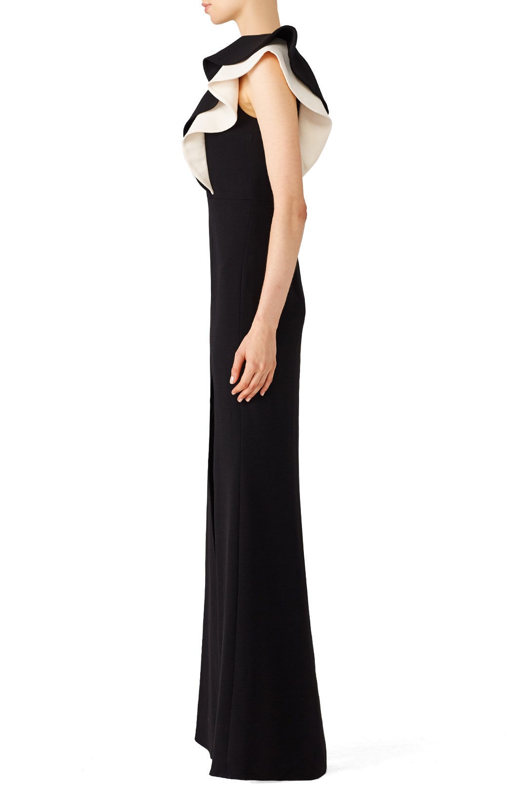 Asymmetric Flounce Gown by HALSTON 2