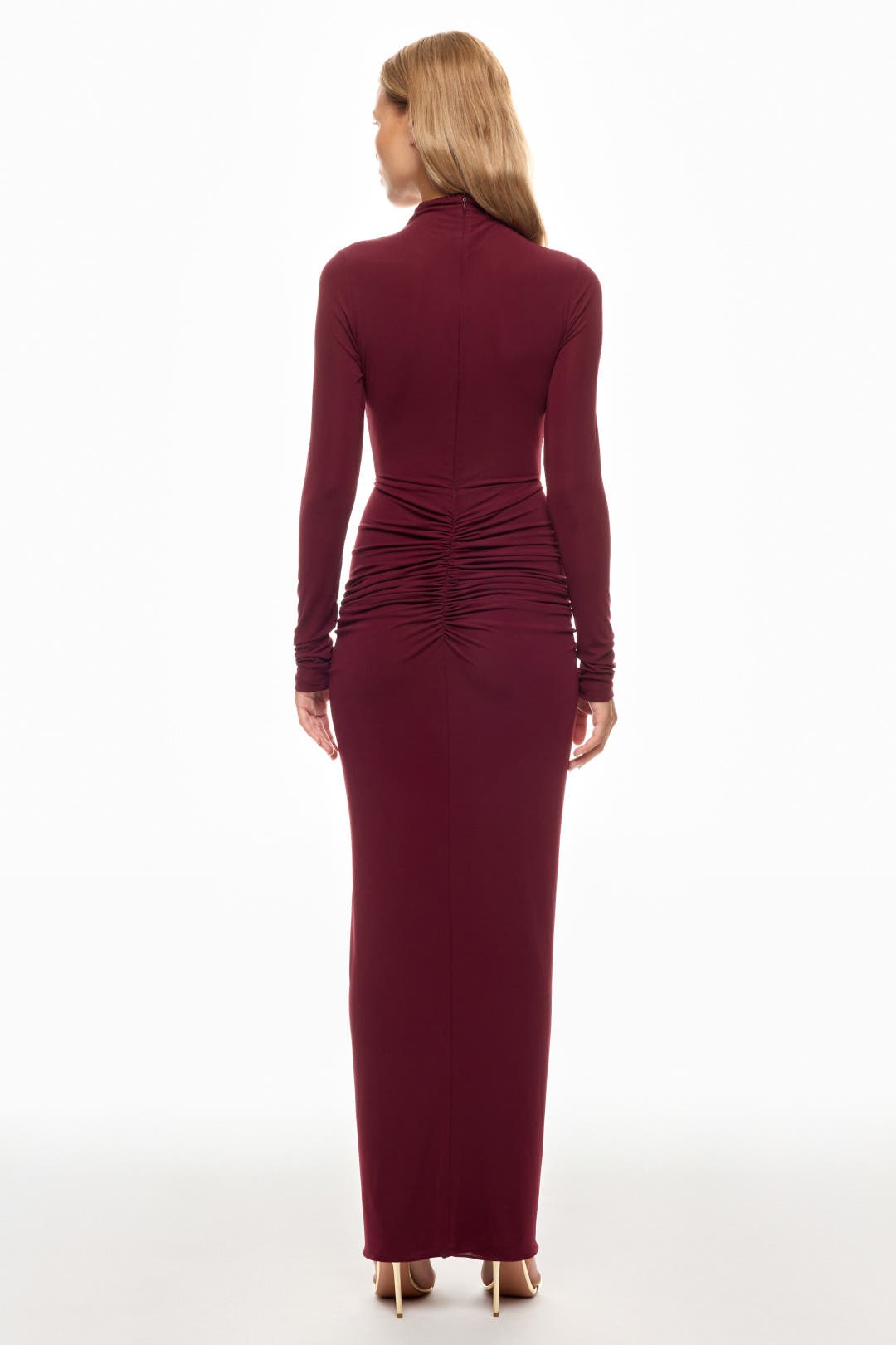 ronny kobo scorpio ruched lace maxi dress Ronny Kobo Scorpio Ruched Lace Maxi Dress