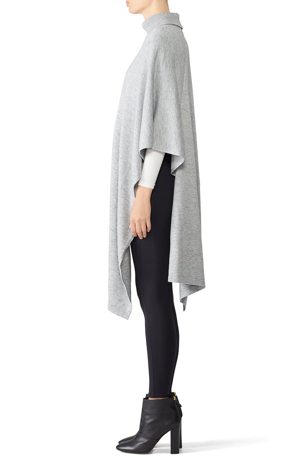 Heather Grey Poncho by Slate & Willow 1