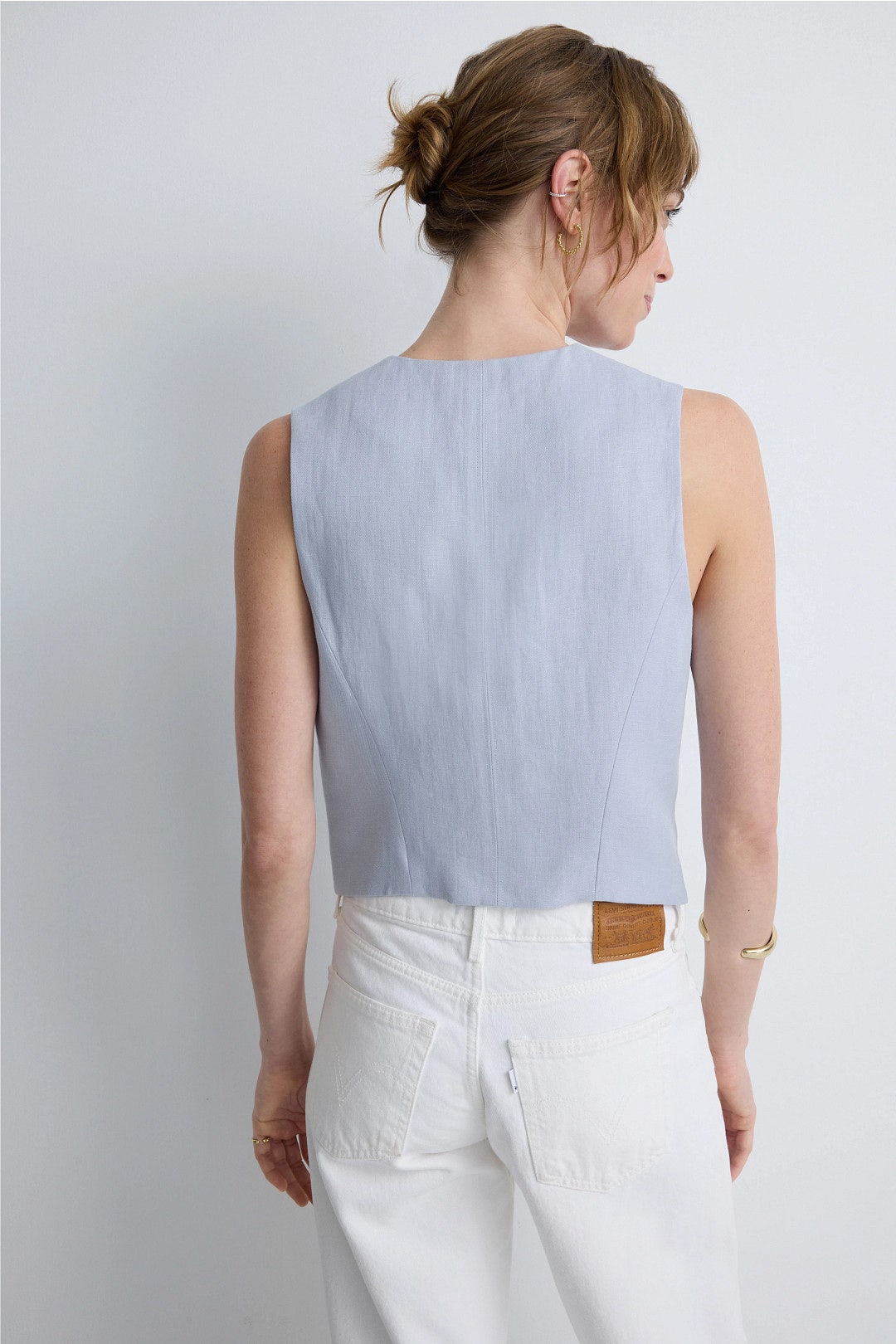 High-Neck Button Waistcoat by Argent 1