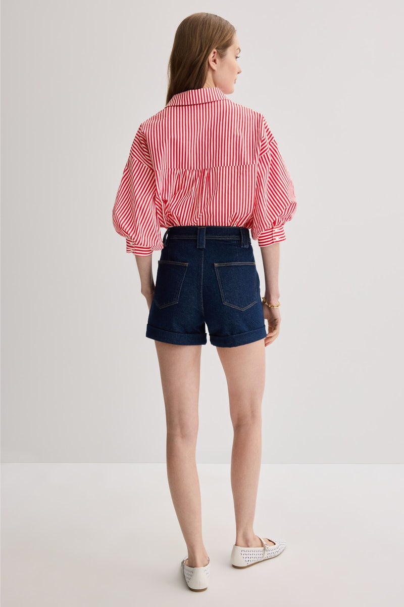 Striped Balloon Sleeves Top by English Factory - Photo 2