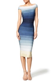 Blue Ardell Dress by Hervé Léger