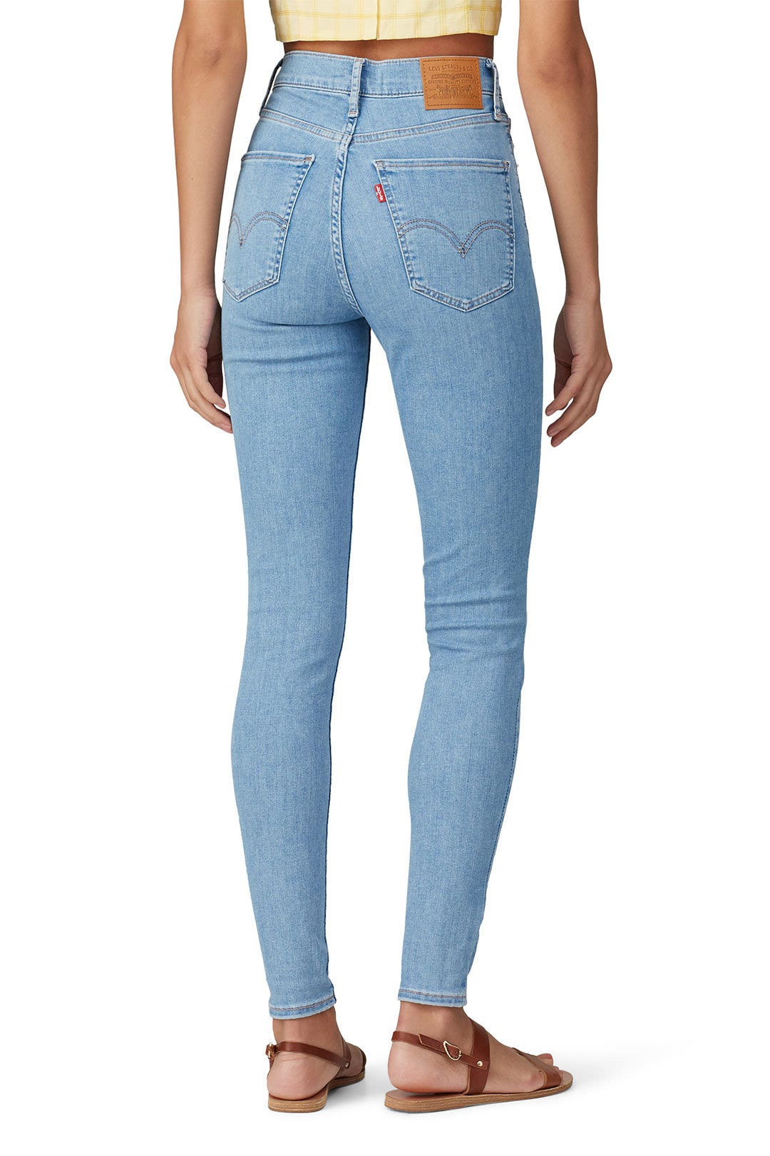 Light Blue Mile High Super Skinny Jeans by Levi's 2