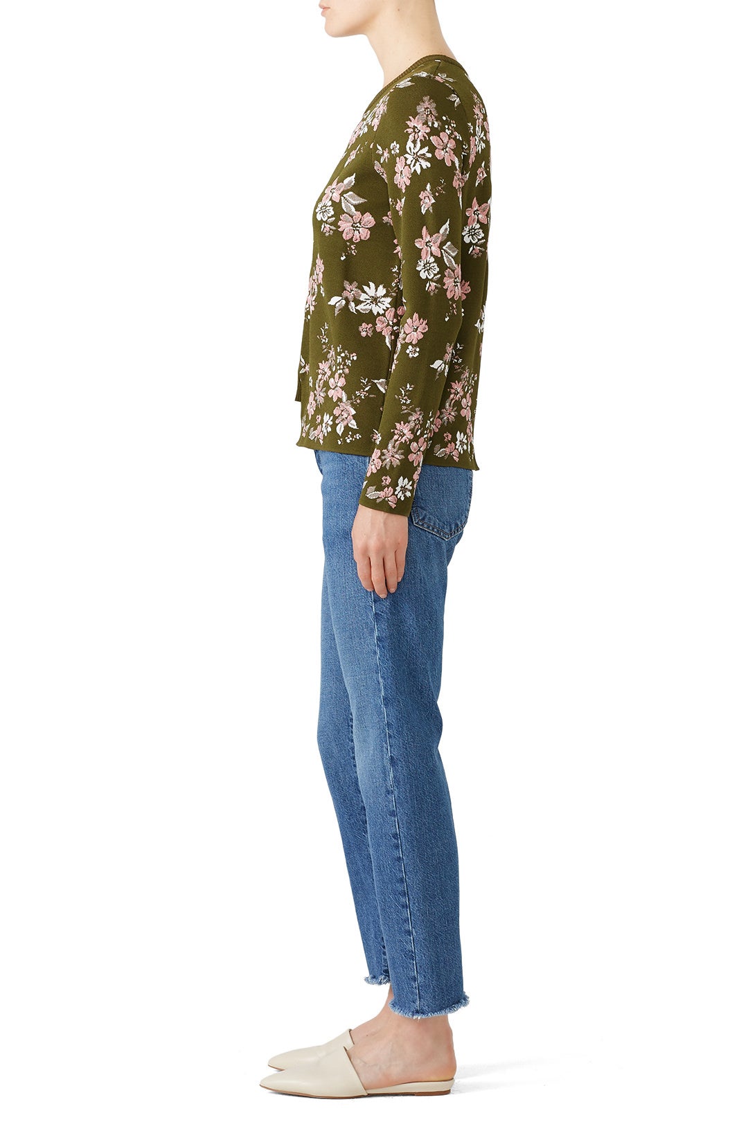 Twilight Floral Striped Pullover by Milly 1