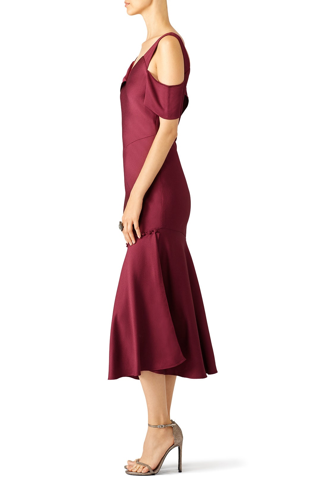 Plum Smooth Drape Dress by Prabal Gurung 2
