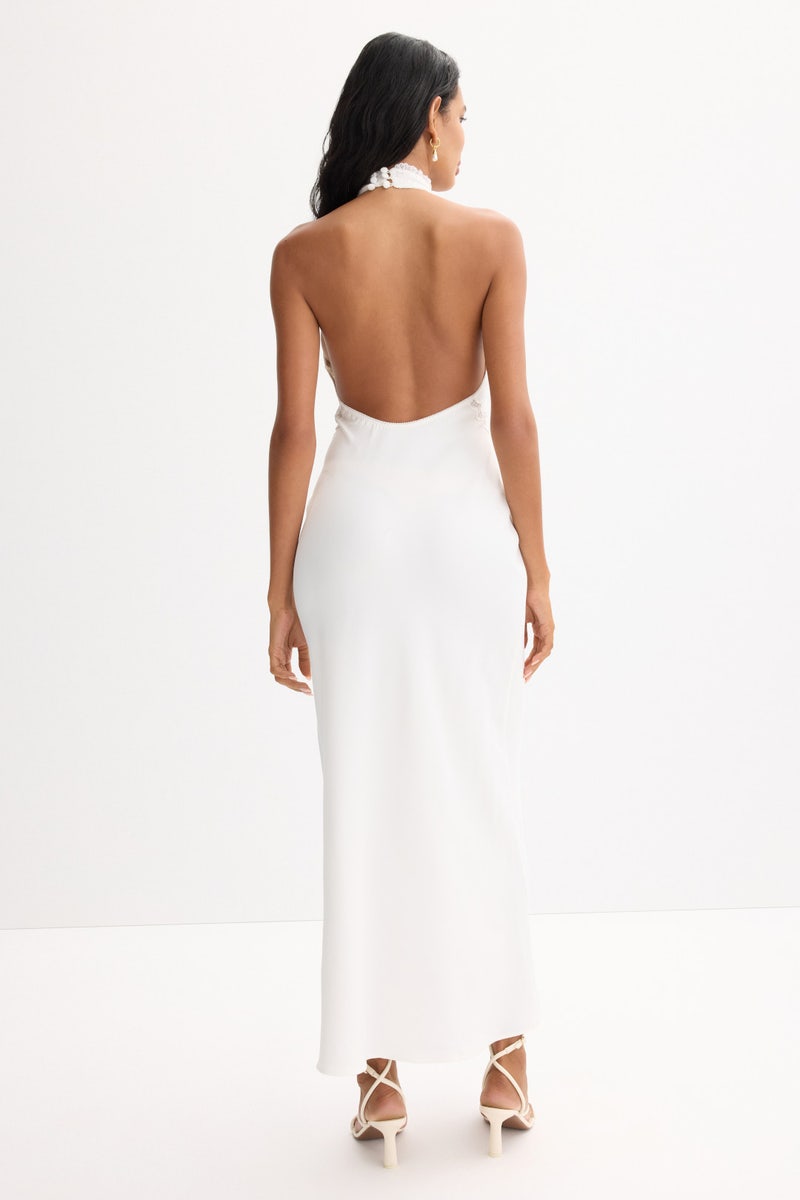 Serenade Lace Halter Maxi Dress by THIRD FORM - Photo 2