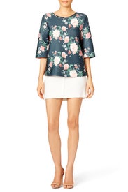 Dark Floral Top by ERIN erin fetherston