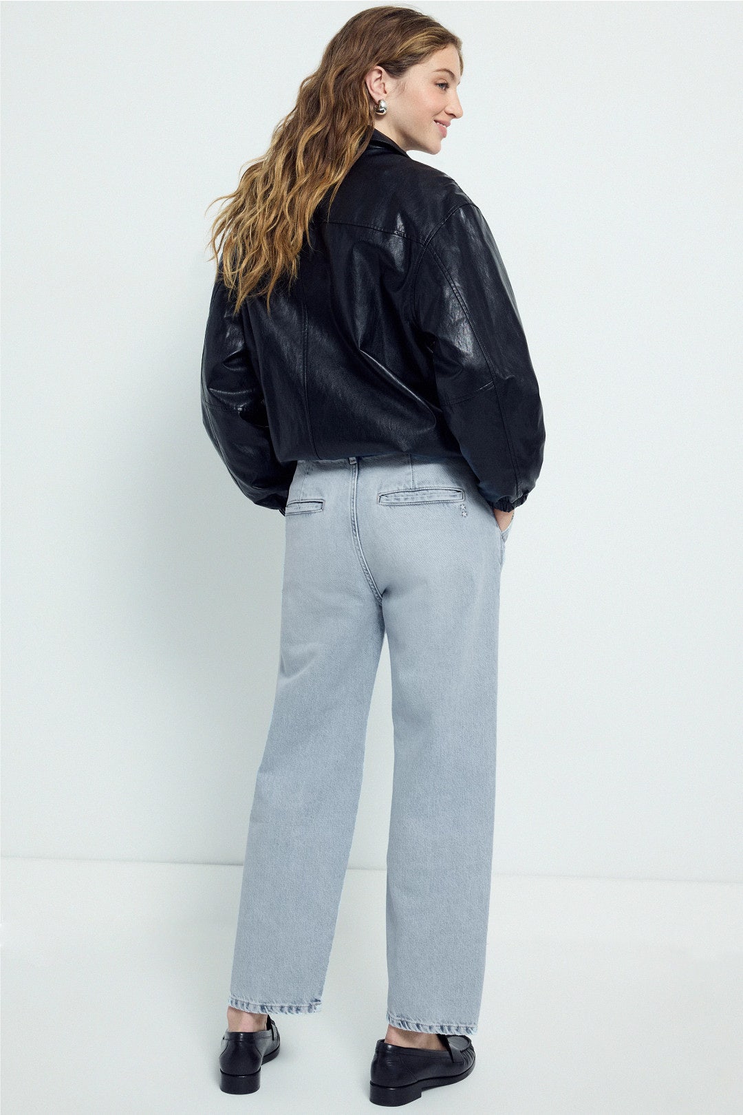 Juno Light Wash Twisted Seam Barrel Jeans by Icon Denim 2