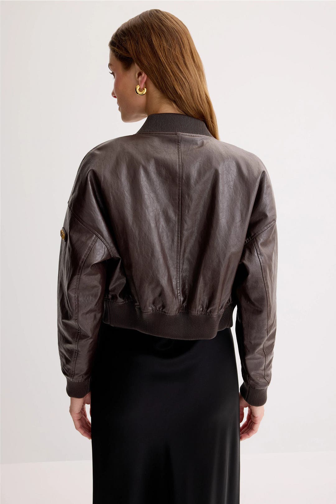 Crop Faux Leather Blouson Jacket by MICHAEL KORS | Rent the