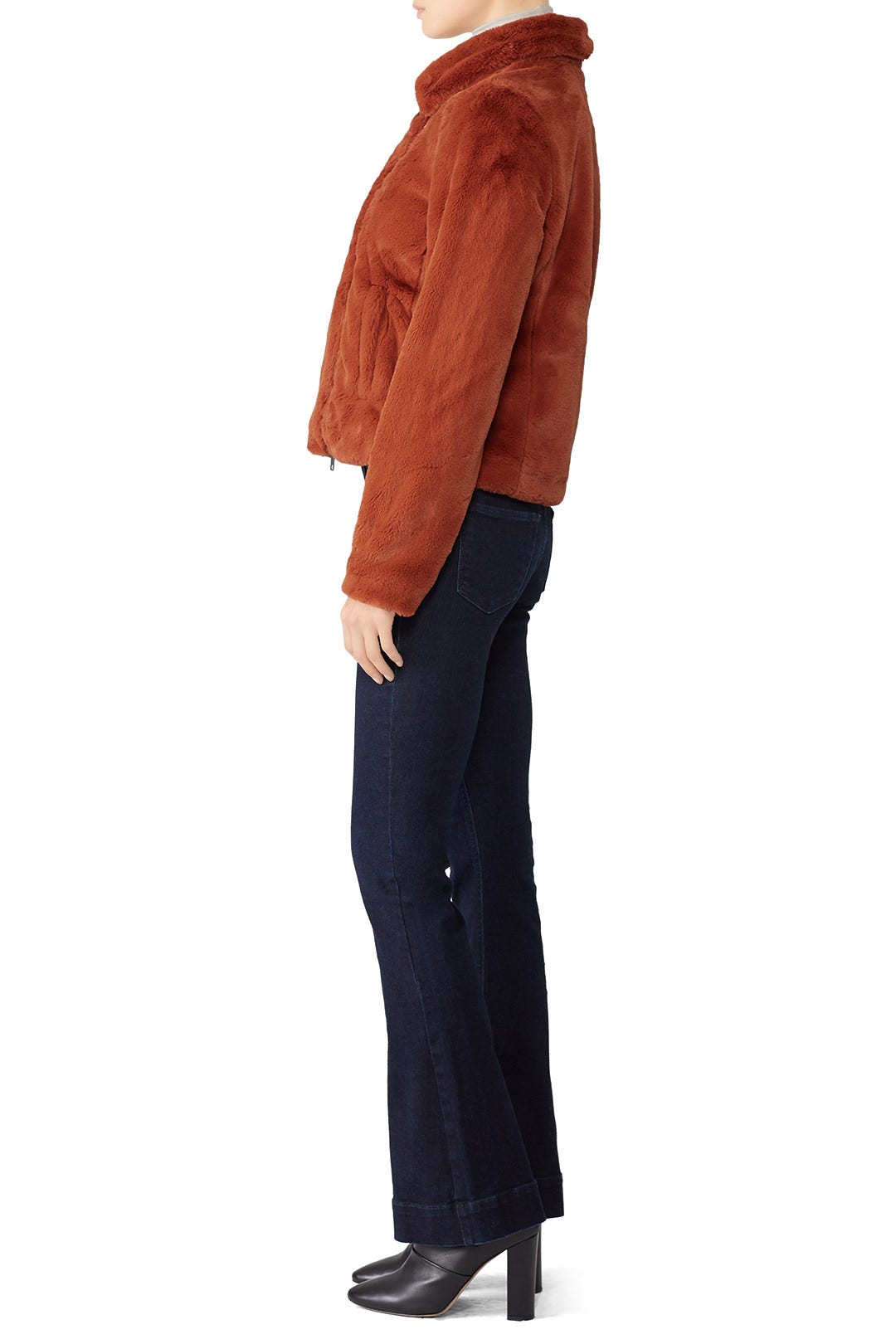 Rust Henderson Faux Fur Jacket by Rebecca Minkoff 2