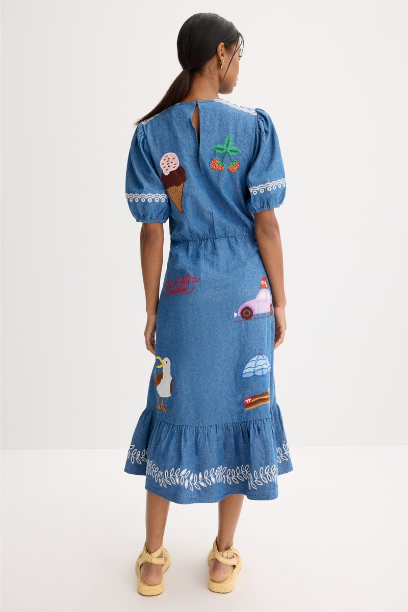 Out of Office Embroidered Midi by Stella Nova - Photo 2