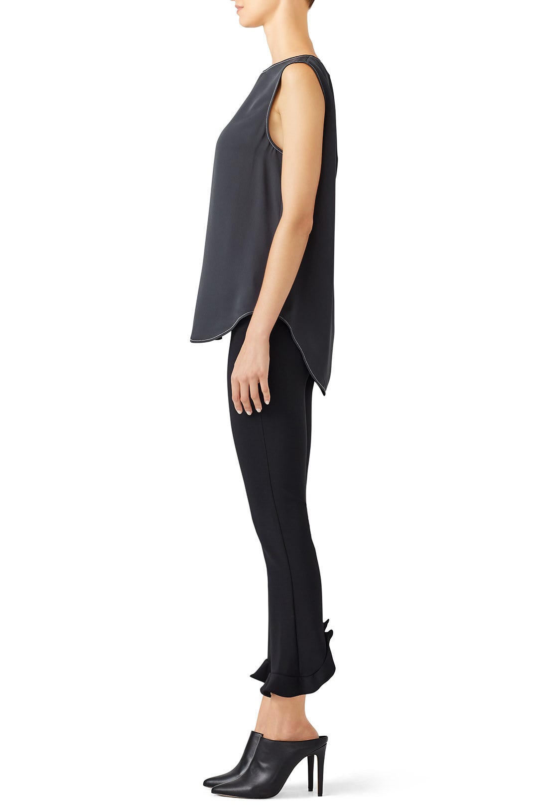 Dark Slate Melana Top by Theory 1