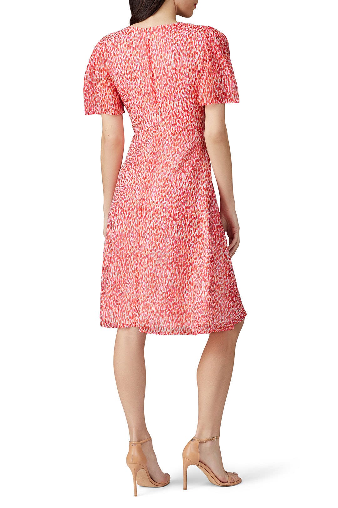 Puff Sleeve V-Neck Midi Dress by Alexia Admor 1