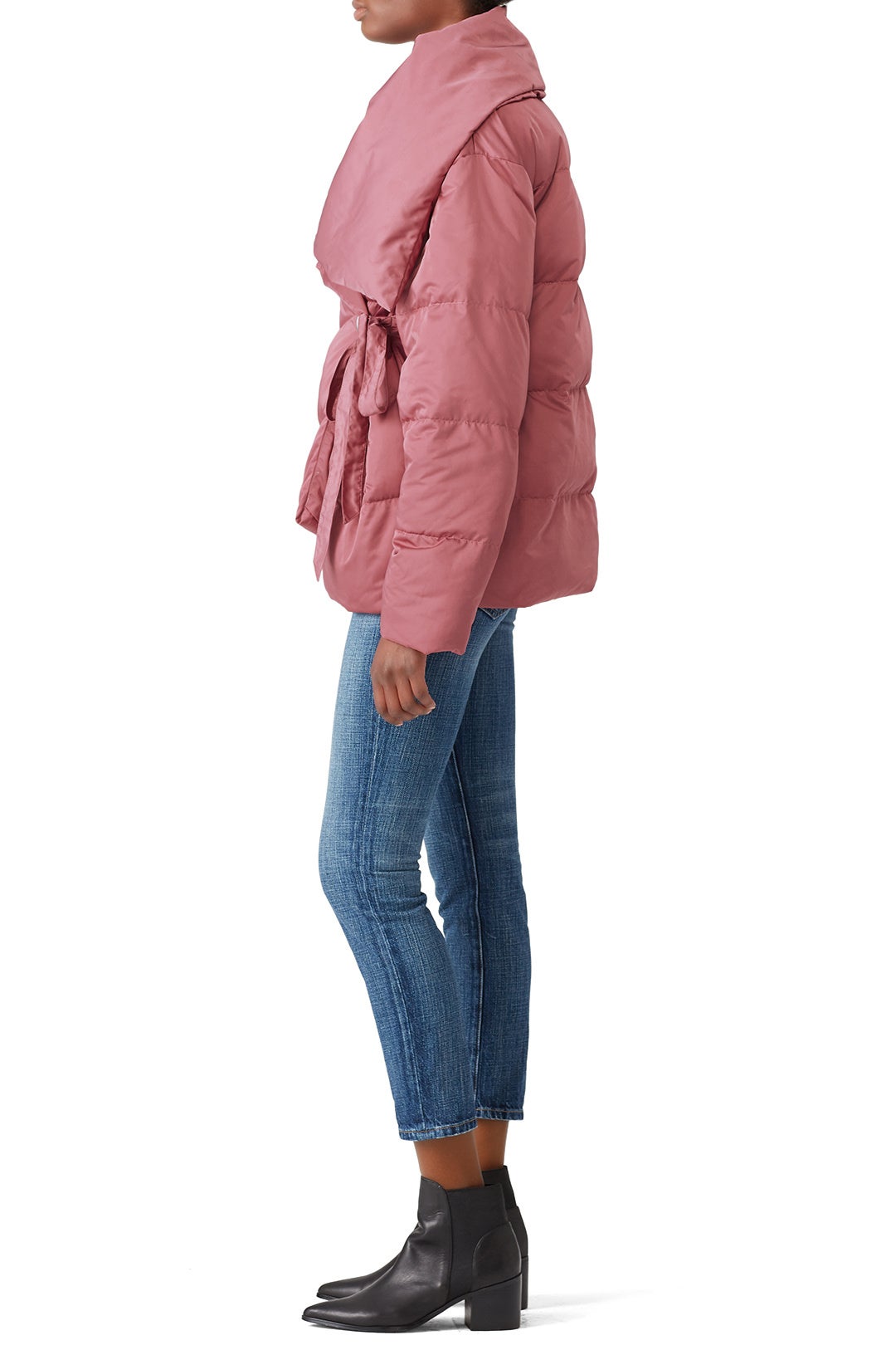 Pink Wrap Puffer Jacket by Avec Les Filles 2