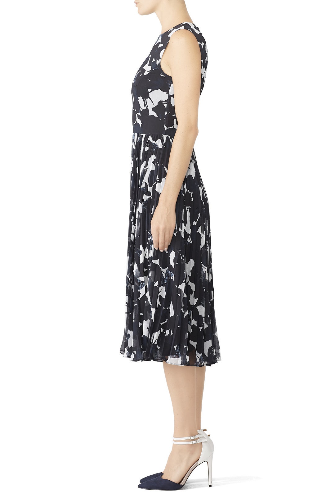 Chalk Multi Pleated Dress by Jason Wu Collection 1