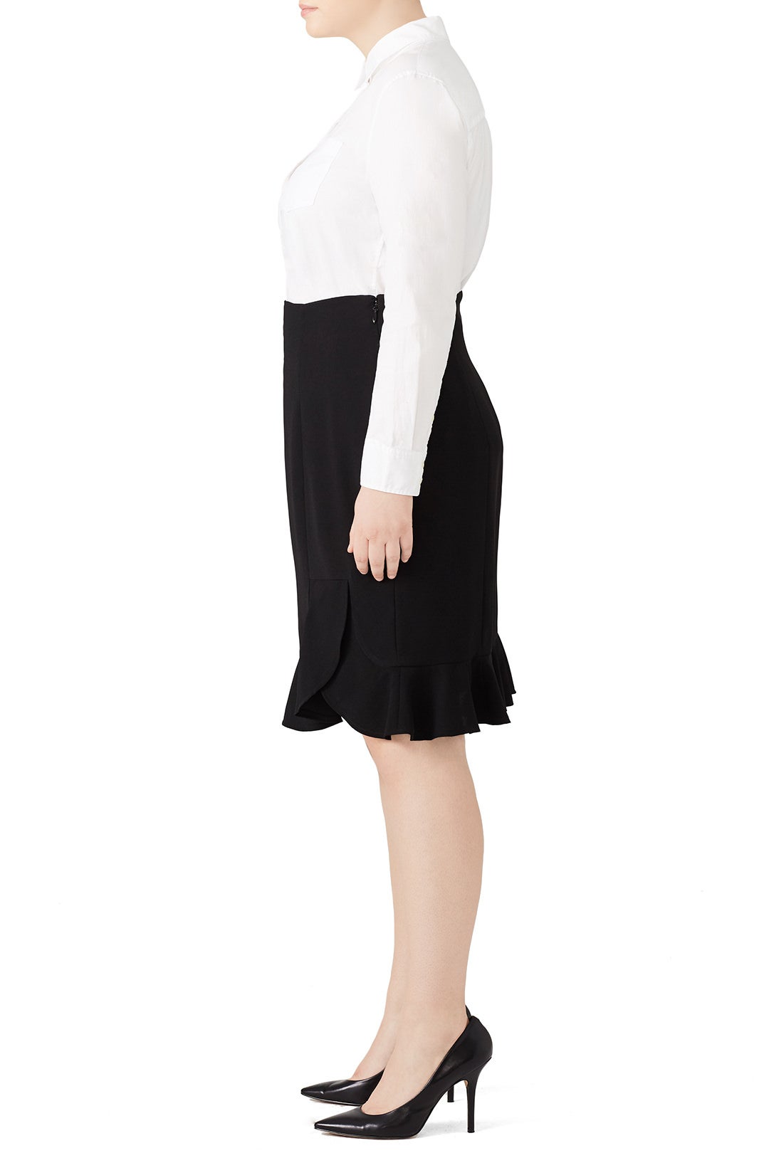 Pencil Flute Skirt by City Chic 2